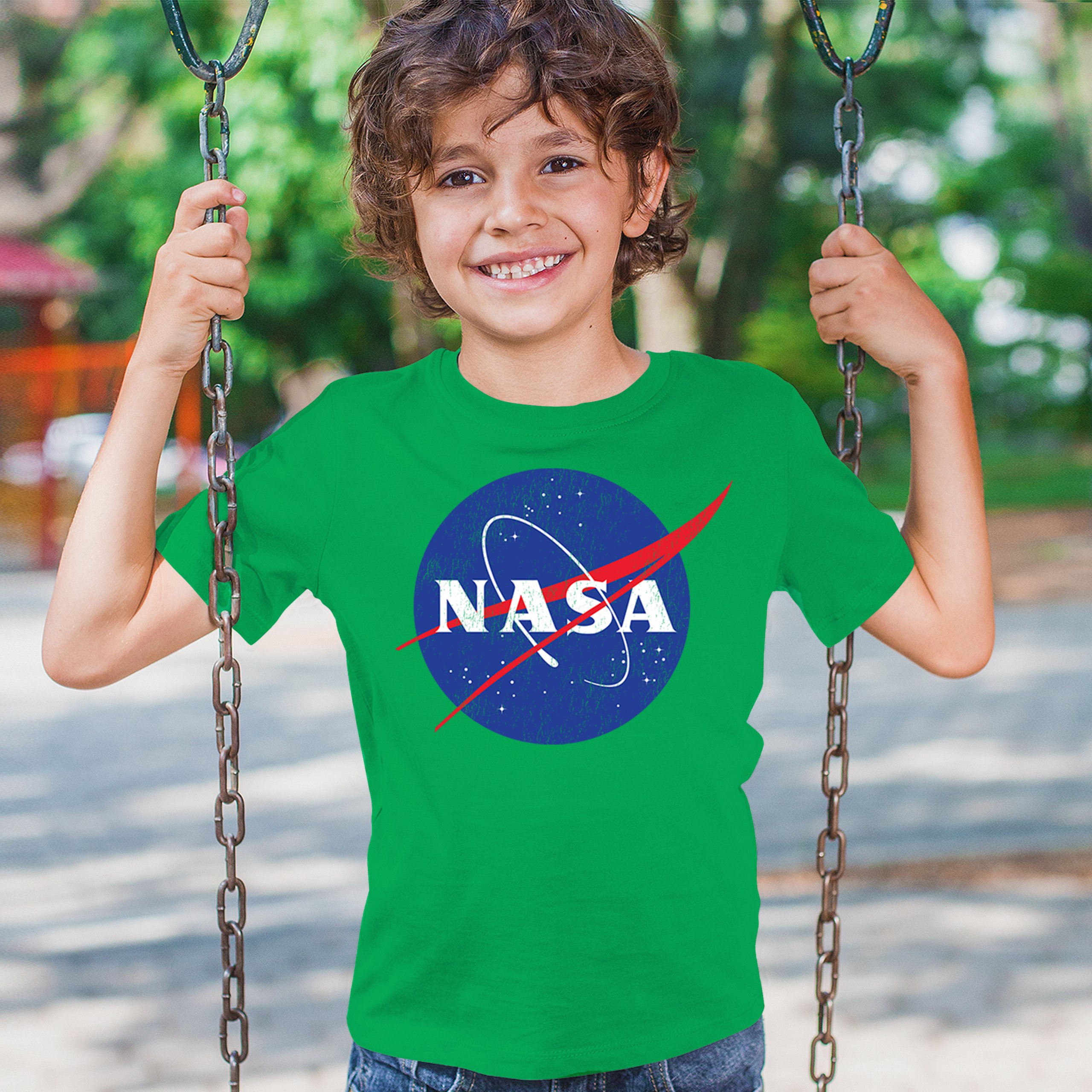 NASA Meatball Logo Youth T-shirt American Astronaut Space UFO Souvenir Kids - Picture 26 of 36