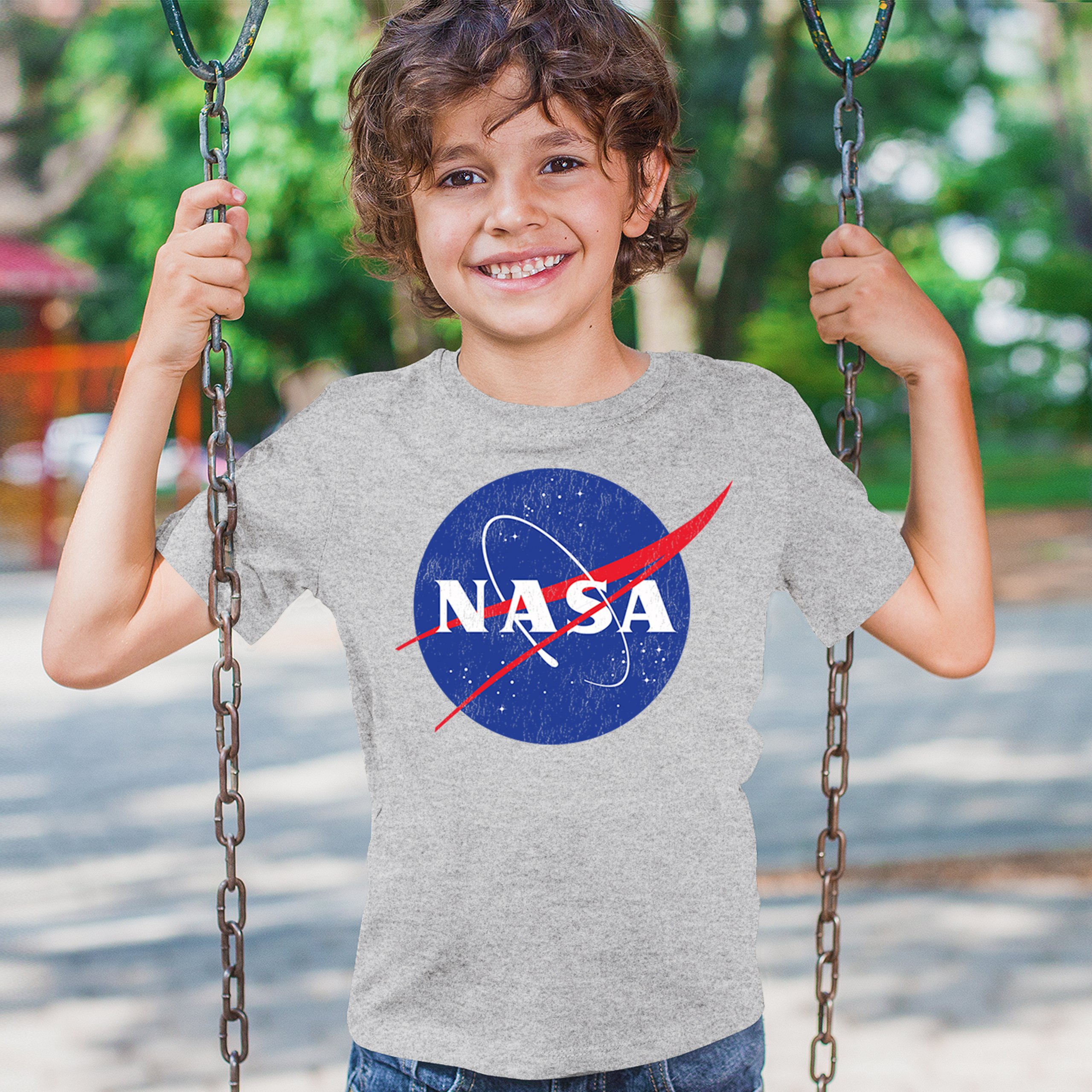 NASA Meatball Logo Youth T-shirt American Astronaut Space UFO Souvenir Kids - Picture 12 of 36