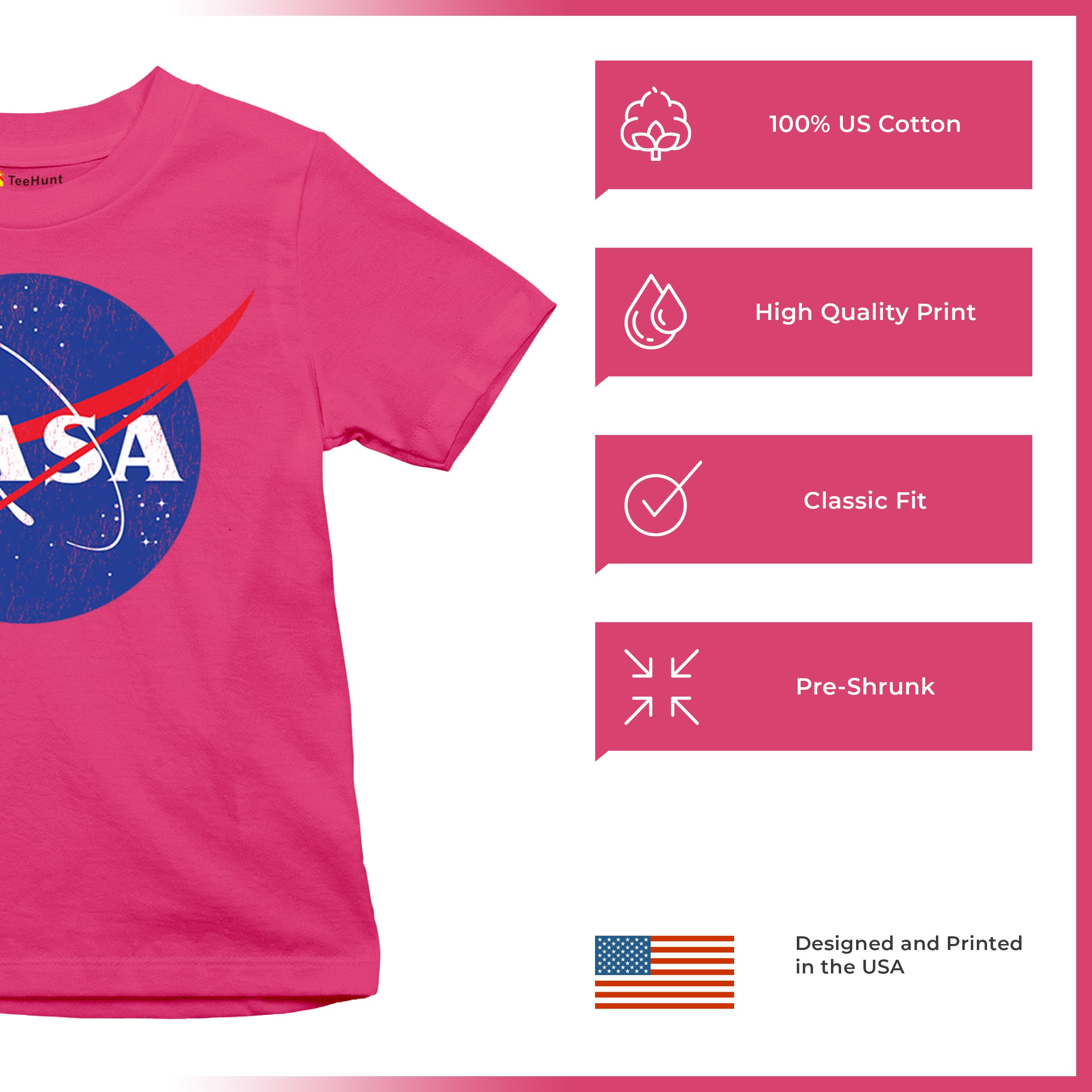 NASA Meatball Logo Youth T-shirt American Astronaut Space UFO Souvenir Kids - Picture 35 of 36