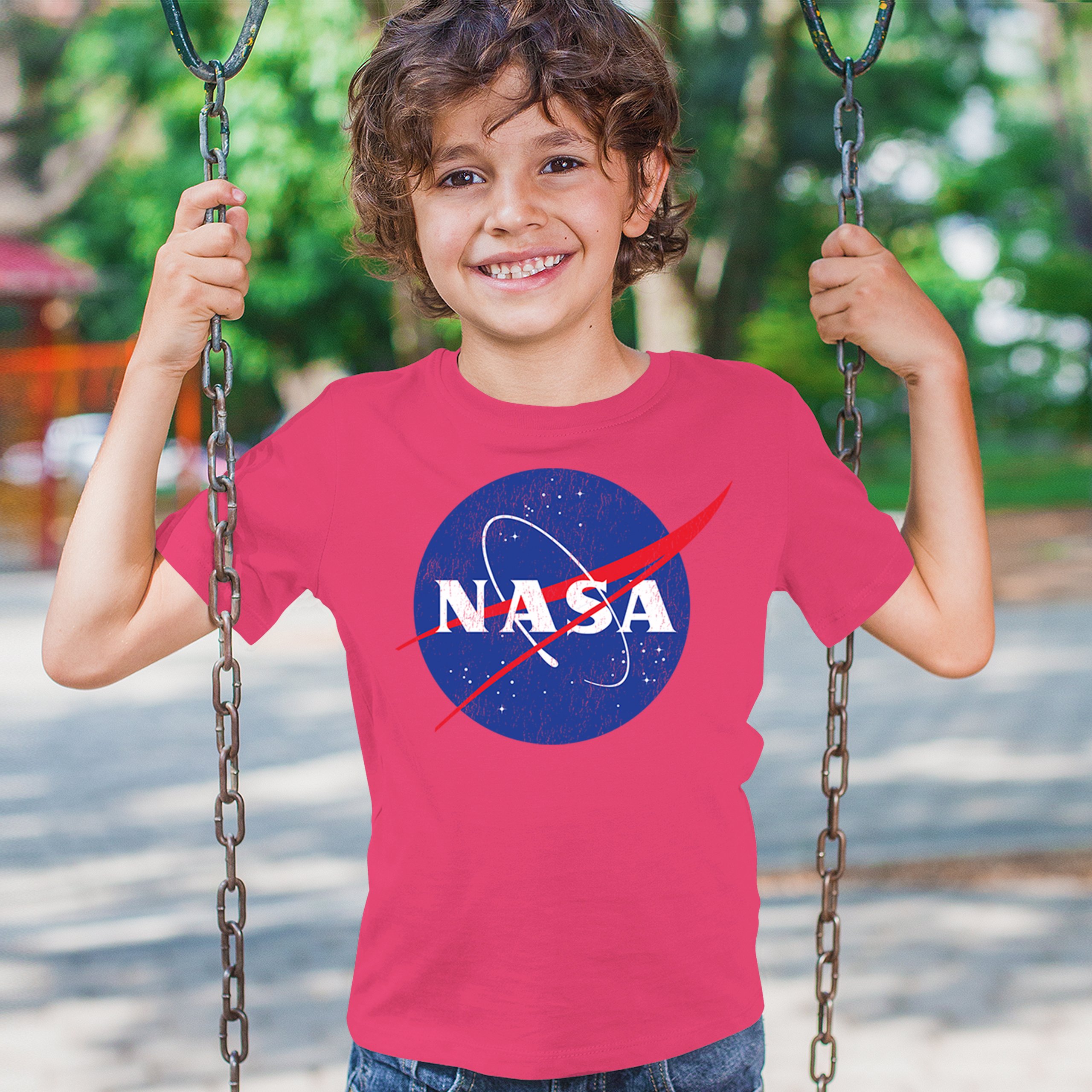NASA Meatball Logo Youth T-shirt American Astronaut Space UFO Souvenir Kids - Picture 33 of 36
