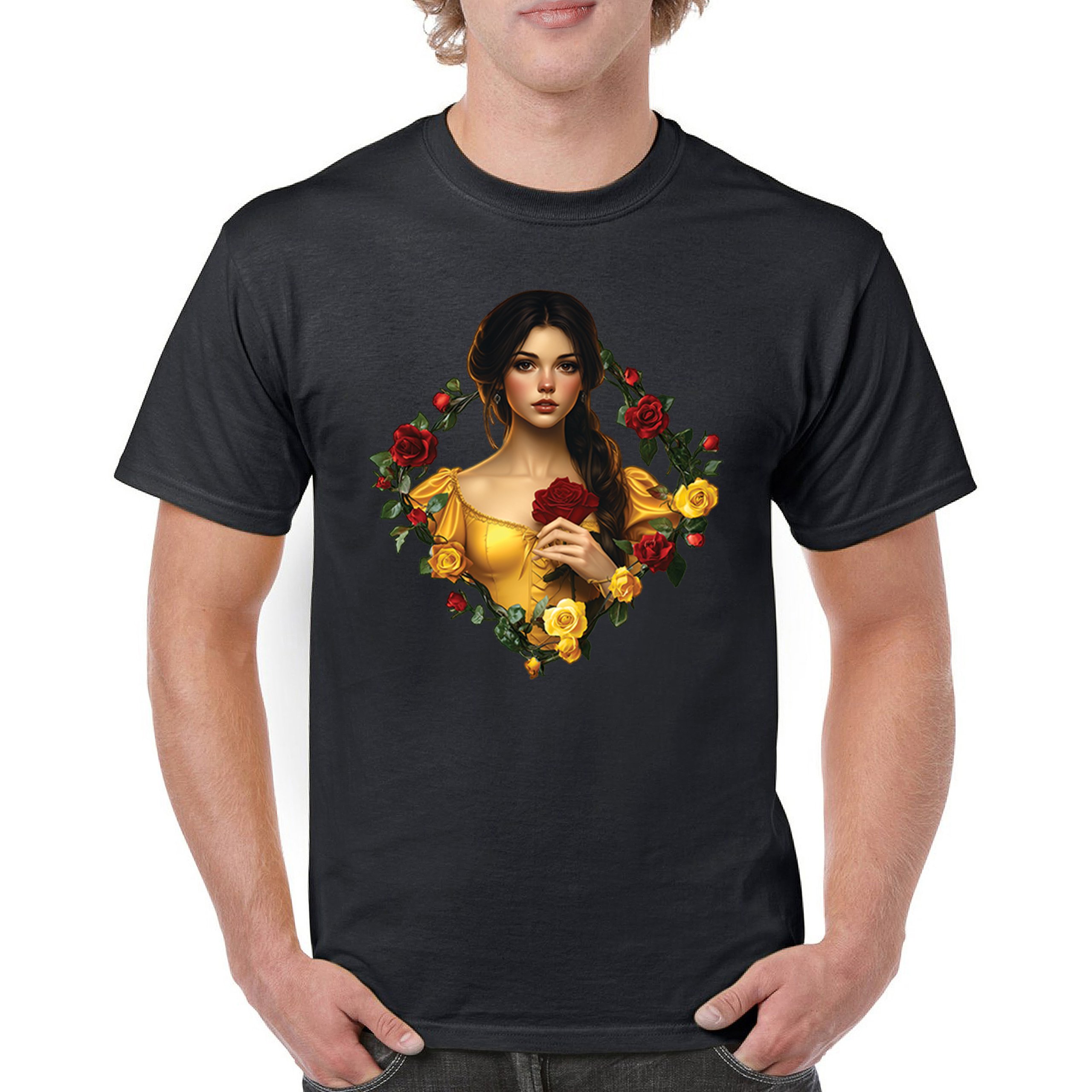 Storybook Beauty Princess T-shirt Fantasy Romantic Fairytale Men’s Tee