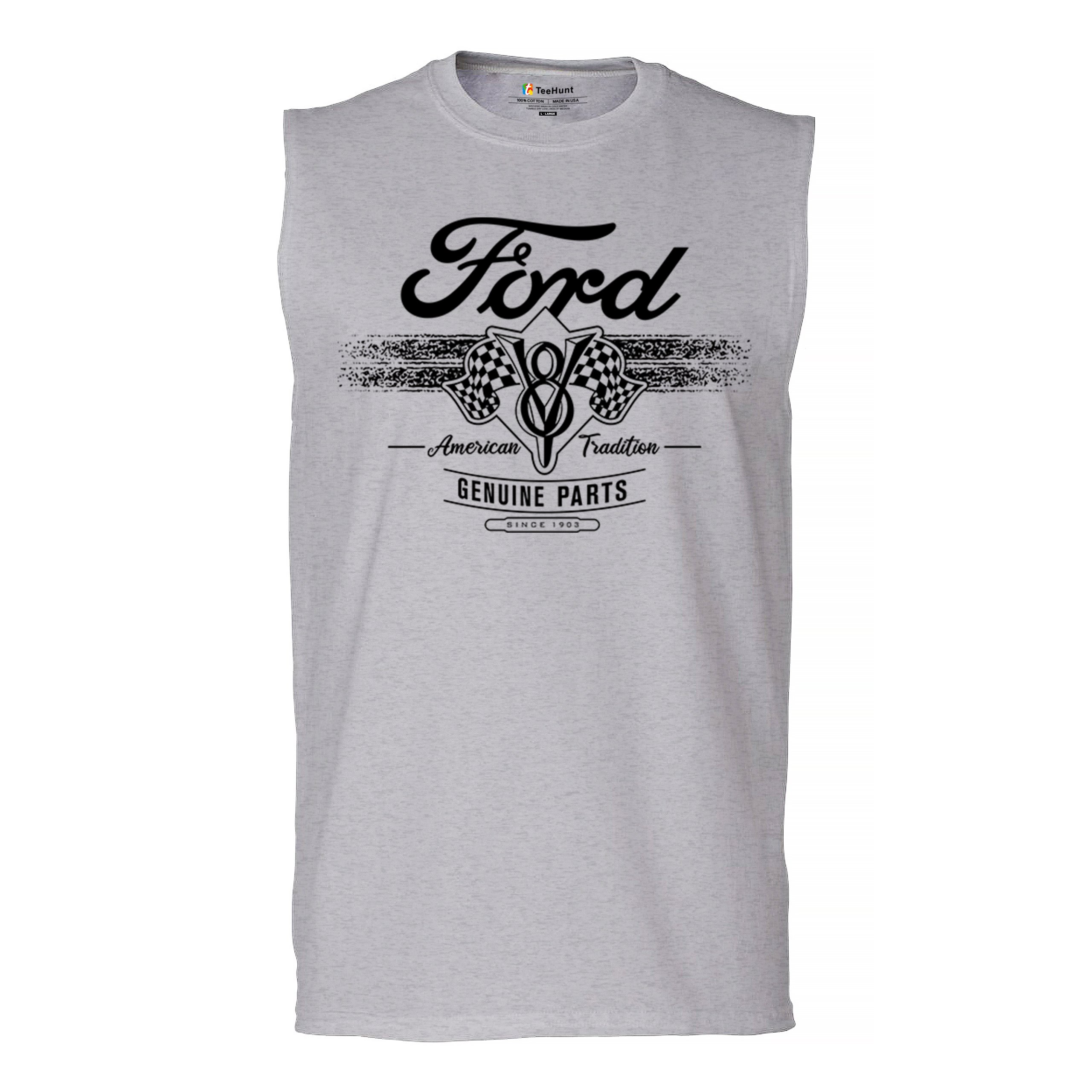 Ford V8 Genuine Parts Muscle Shirt American Racing Mustang Performance Men’s
