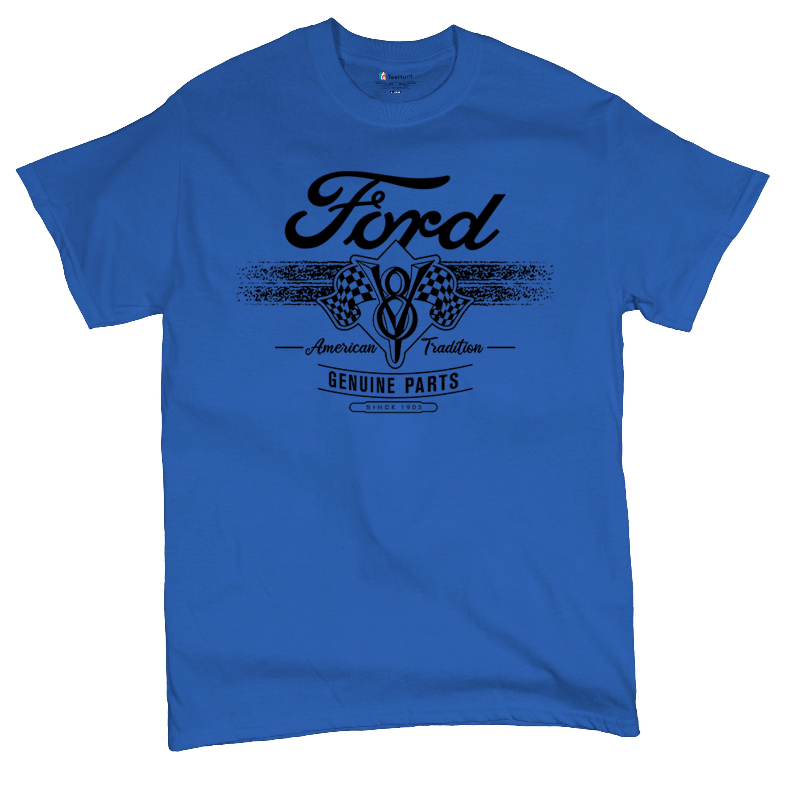 Ford V8 Originalteile T-Shirt American Racing Mustang Performance Herren Tee - Bild 69 von 78