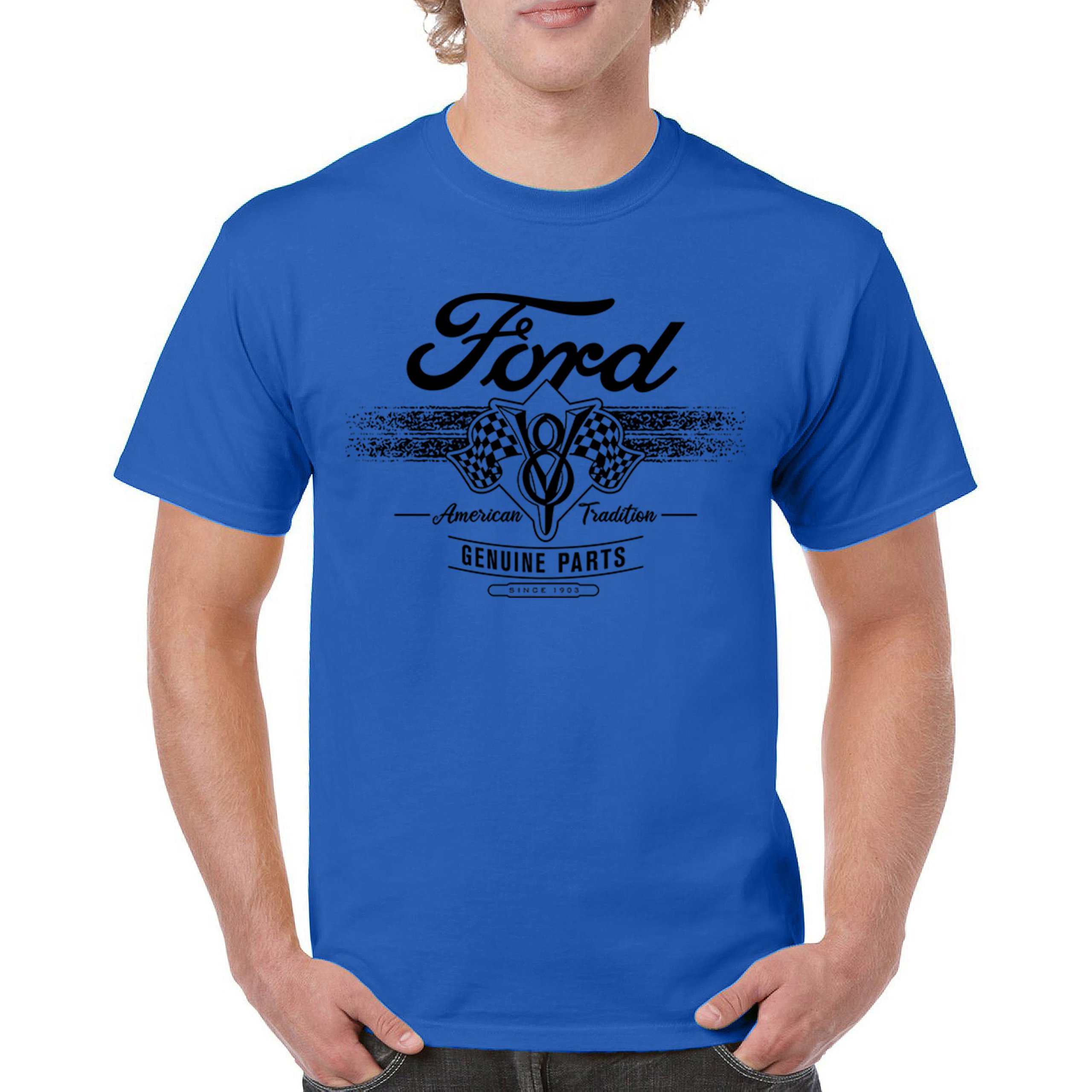 Ford V8 Originalteile T-Shirt American Racing Mustang Performance Herren Tee - Bild 65 von 78