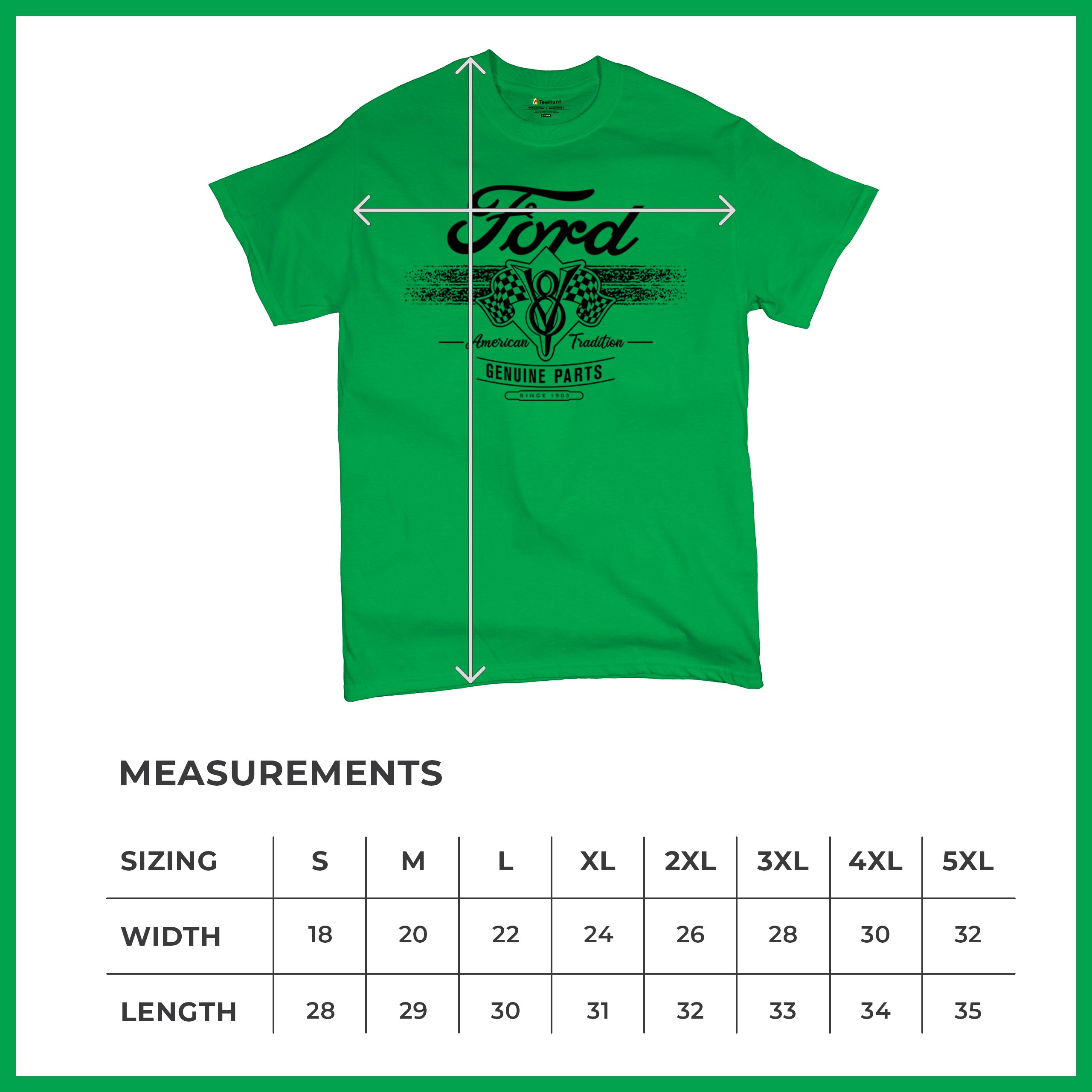 Ford V8 Originalteile T-Shirt American Racing Mustang Performance Herren Tee - Bild 43 von 78