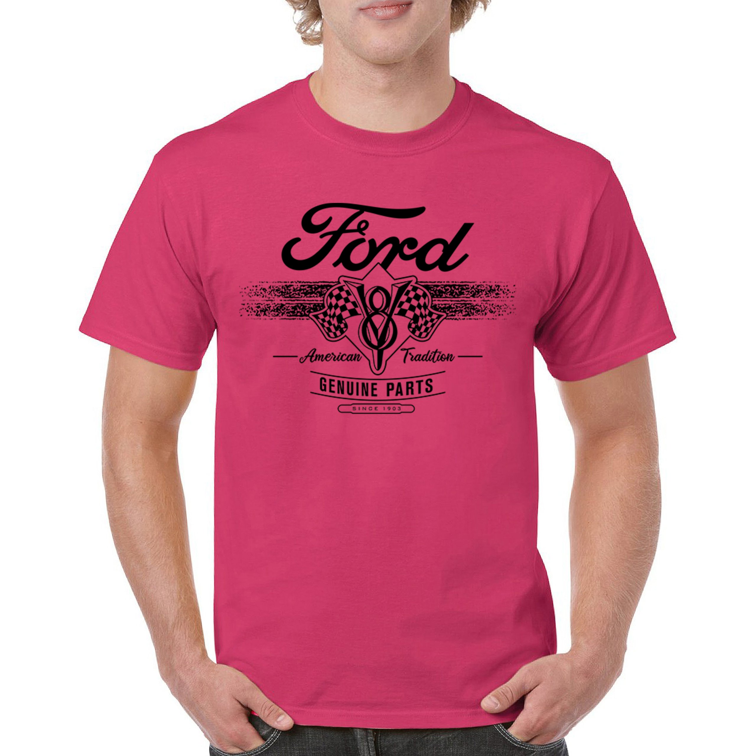 Ford V8 Originalteile T-Shirt American Racing Mustang Performance Herren Tee - Bild 16 von 78