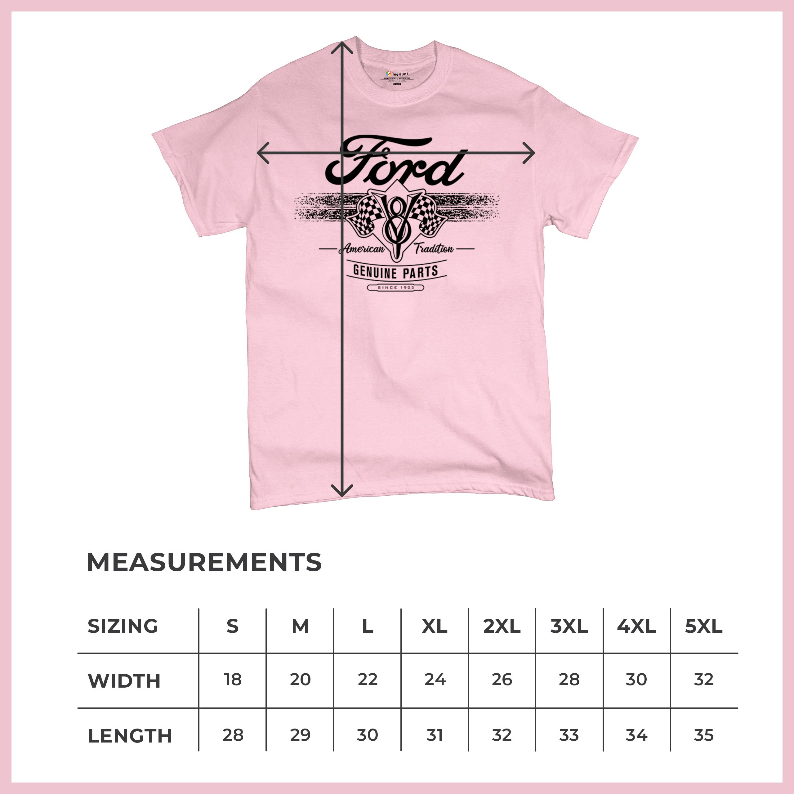 Ford V8 Originalteile T-Shirt American Racing Mustang Performance Herren Tee - Bild 57 von 78