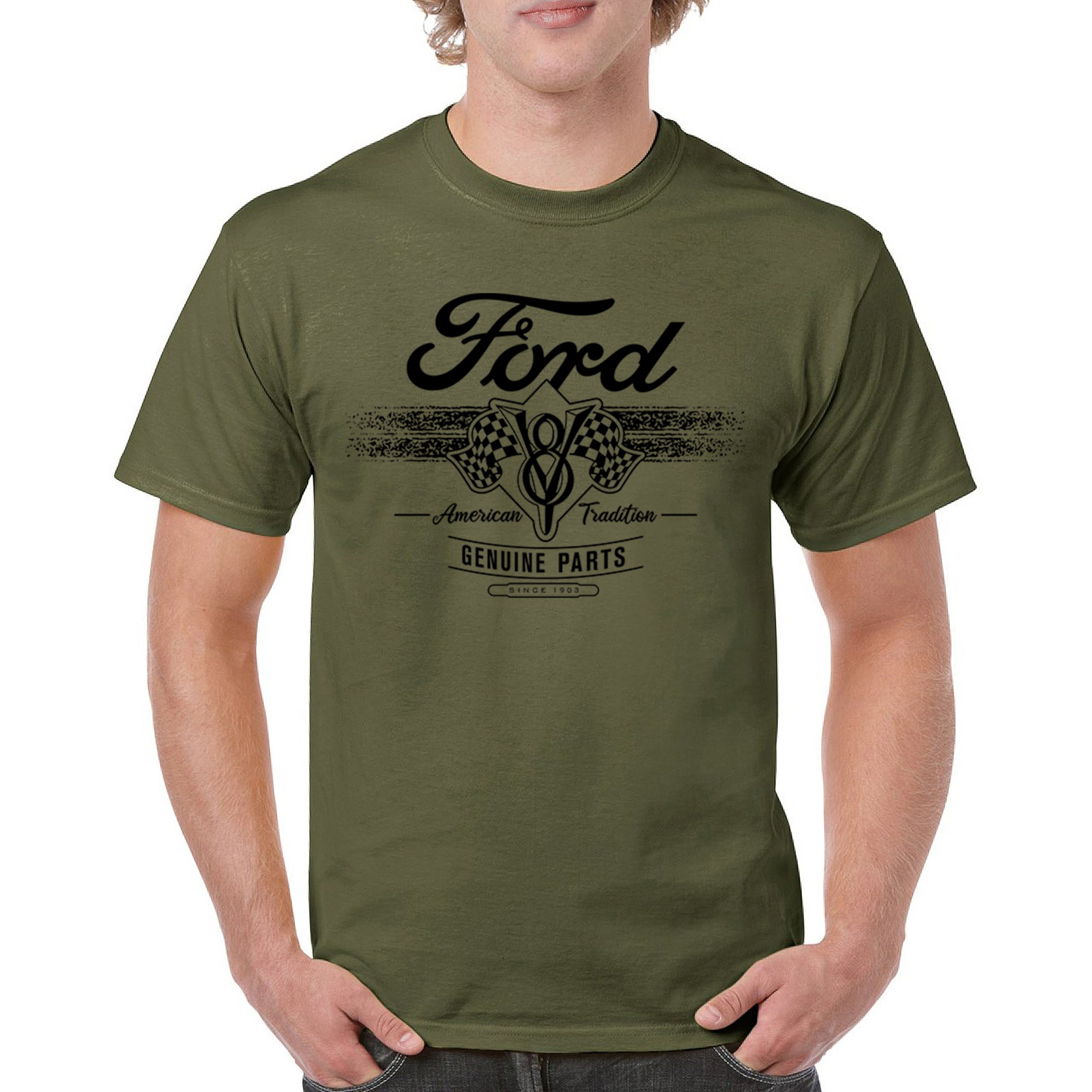 Ford V8 Originalteile T-Shirt American Racing Mustang Performance Herren Tee - Bild 58 von 78