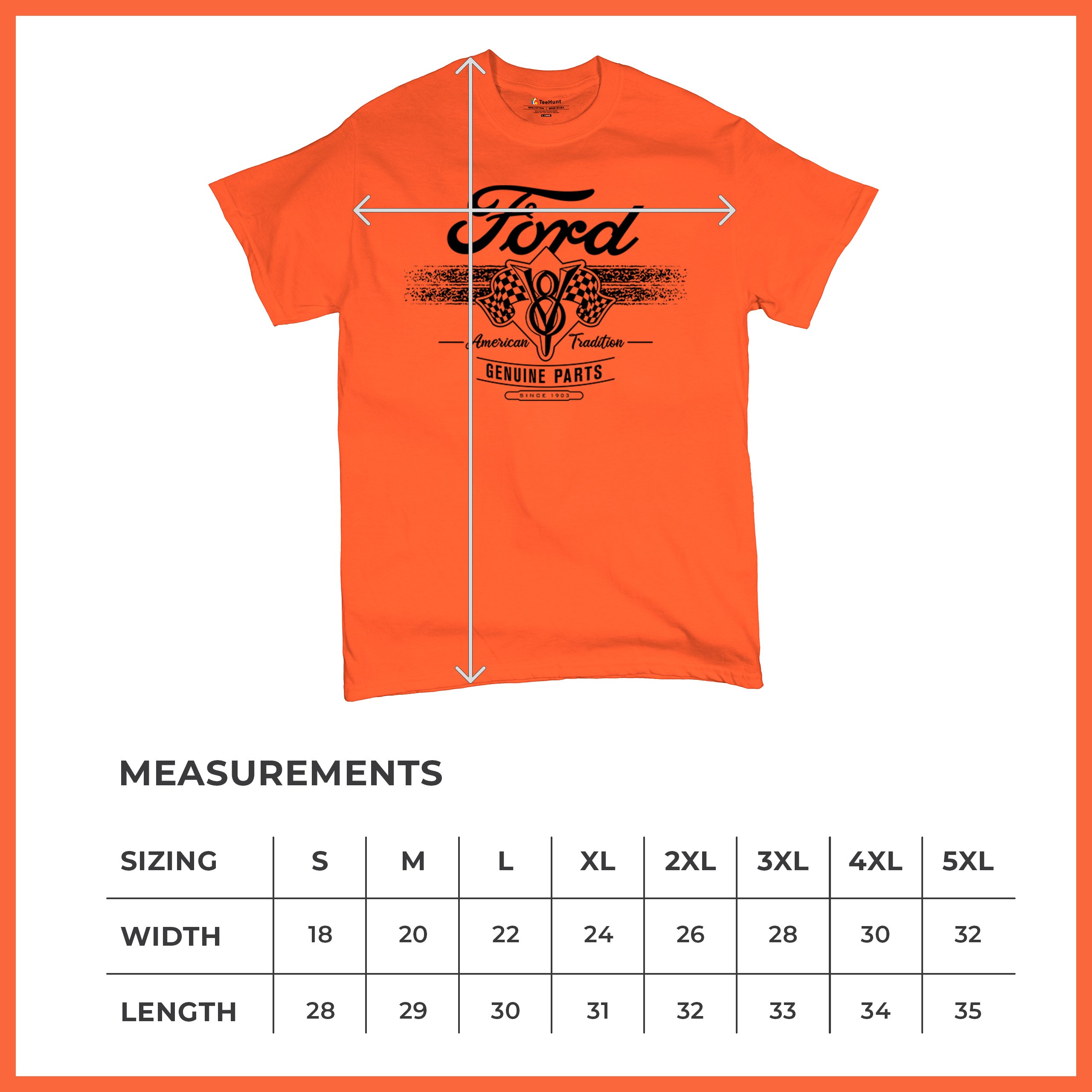 Ford V8 Originalteile T-Shirt American Racing Mustang Performance Herren Tee - Bild 15 von 78