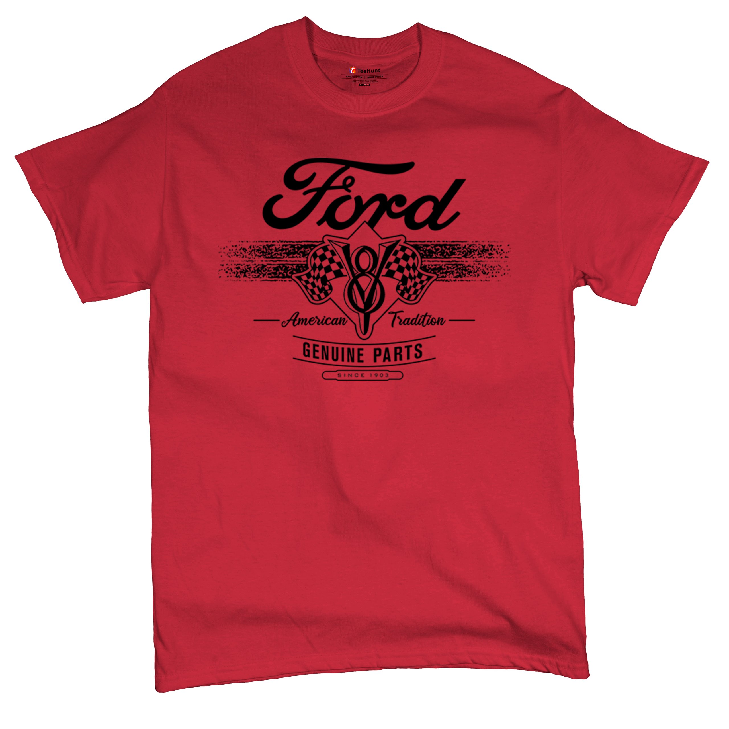 Ford V8 Originalteile T-Shirt American Racing Mustang Performance Herren Tee - Bild 27 von 78