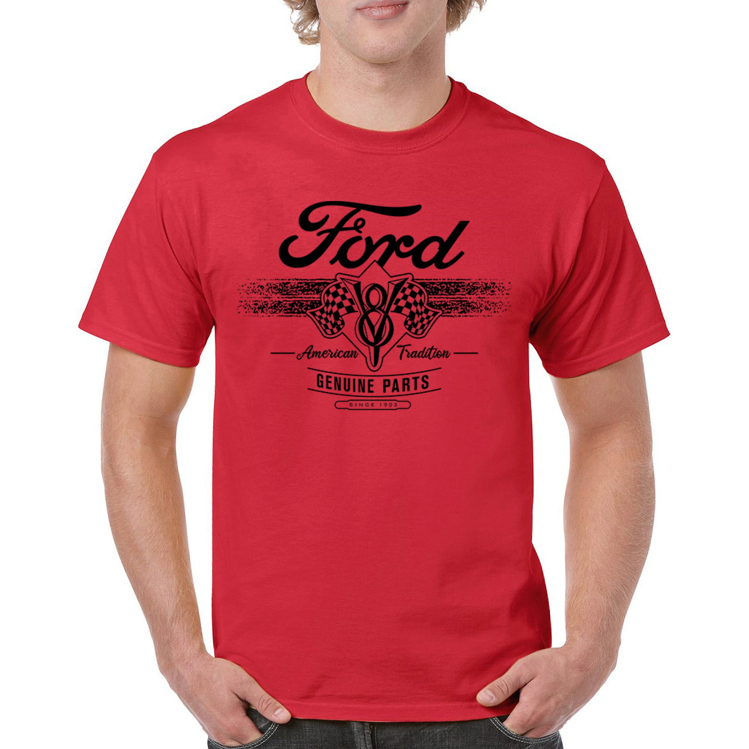 Ford V8 Originalteile T-Shirt American Racing Mustang Performance Herren Tee - Bild 23 von 78