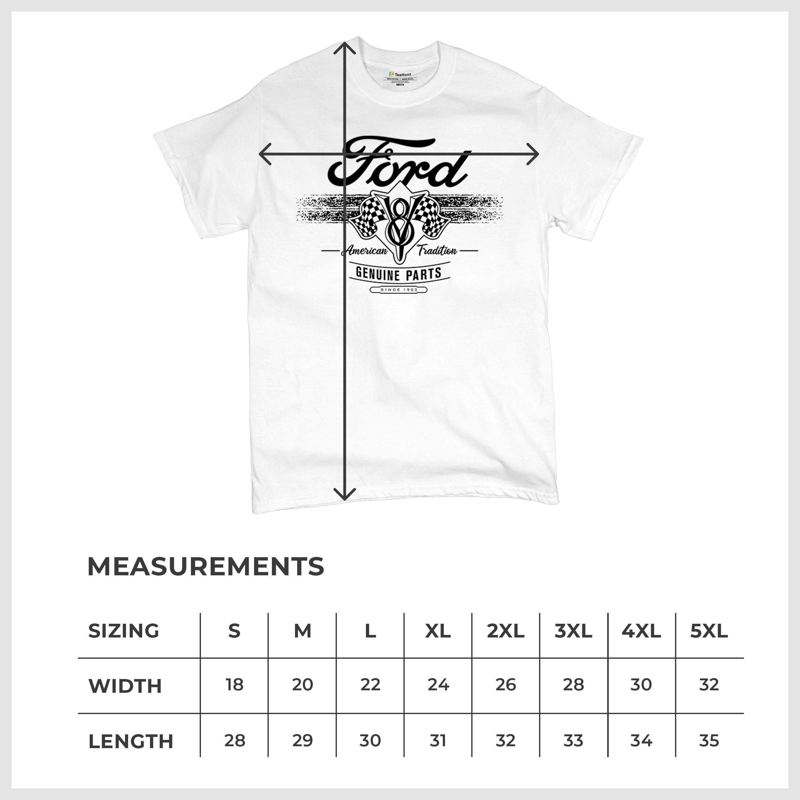 Ford V8 Originalteile T-Shirt American Racing Mustang Performance Herren Tee - Bild 36 von 78