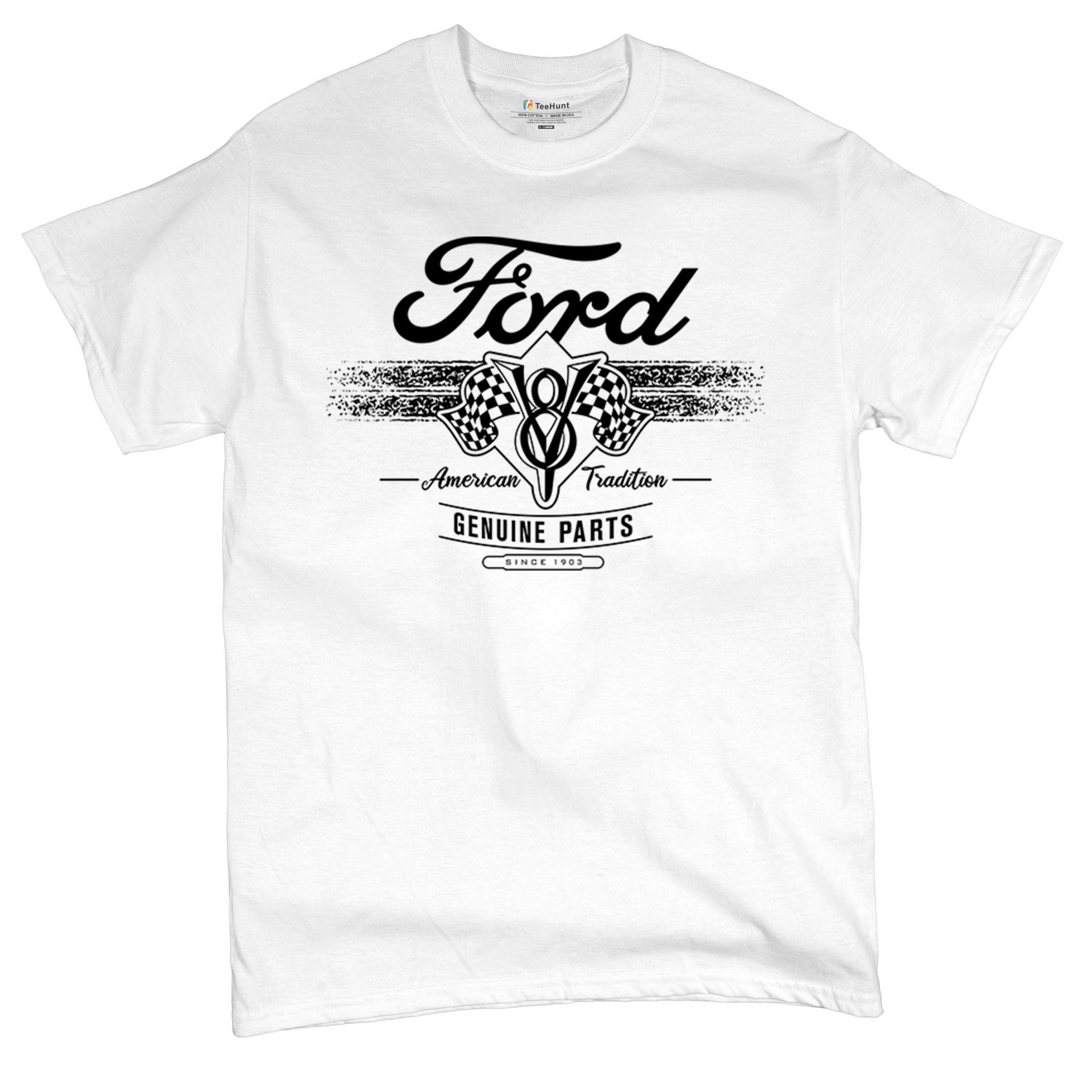 Ford V8 Originalteile T-Shirt American Racing Mustang Performance Herren Tee - Bild 34 von 78