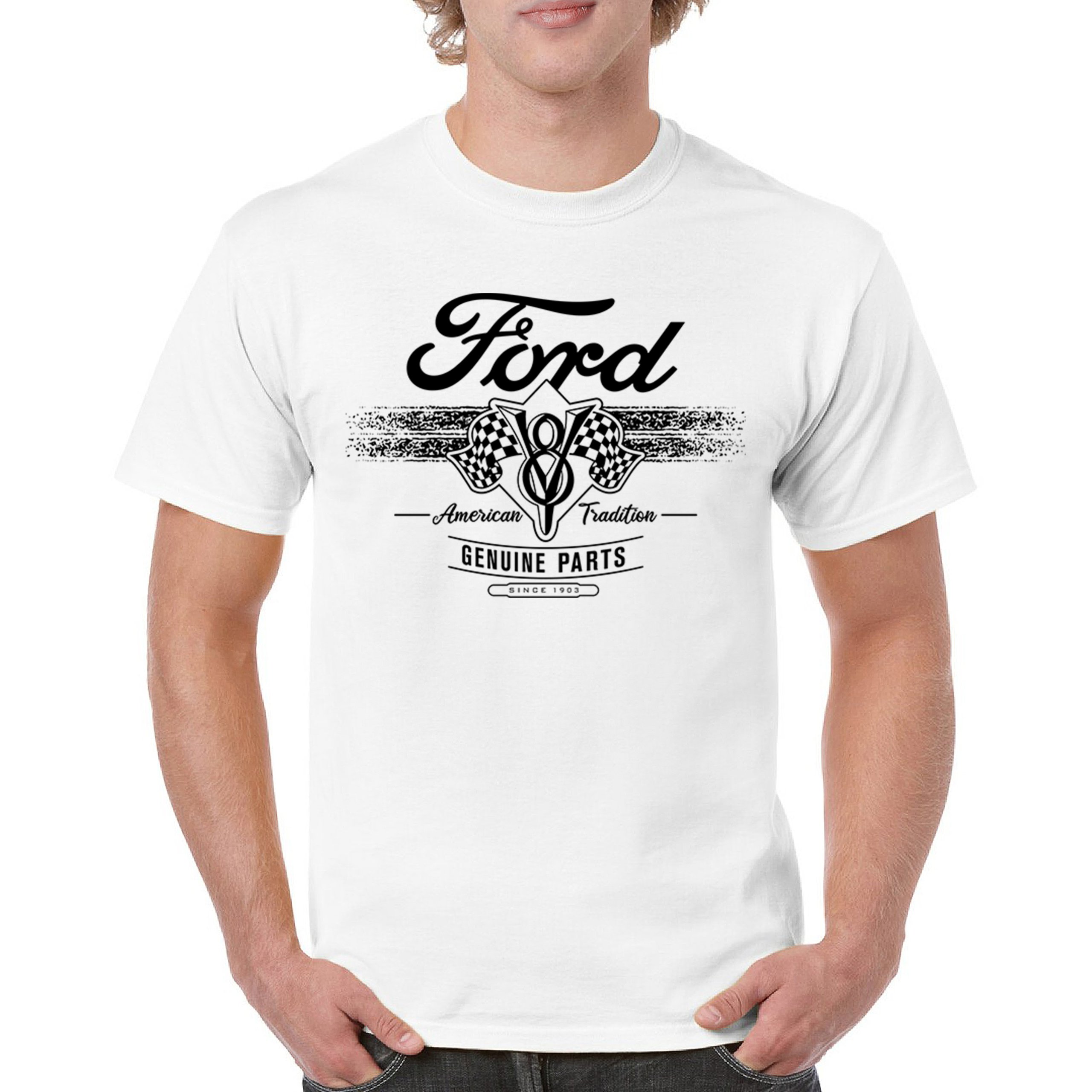 Ford V8 Originalteile T-Shirt American Racing Mustang Performance Herren Tee - Bild 30 von 78