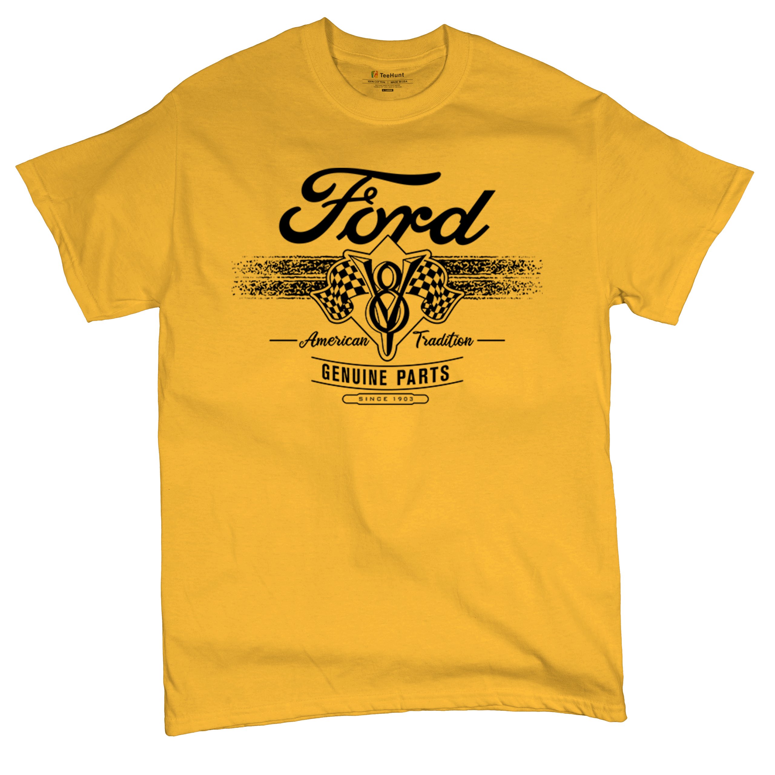Ford V8 Originalteile T-Shirt American Racing Mustang Performance Herren Tee - Bild 76 von 78