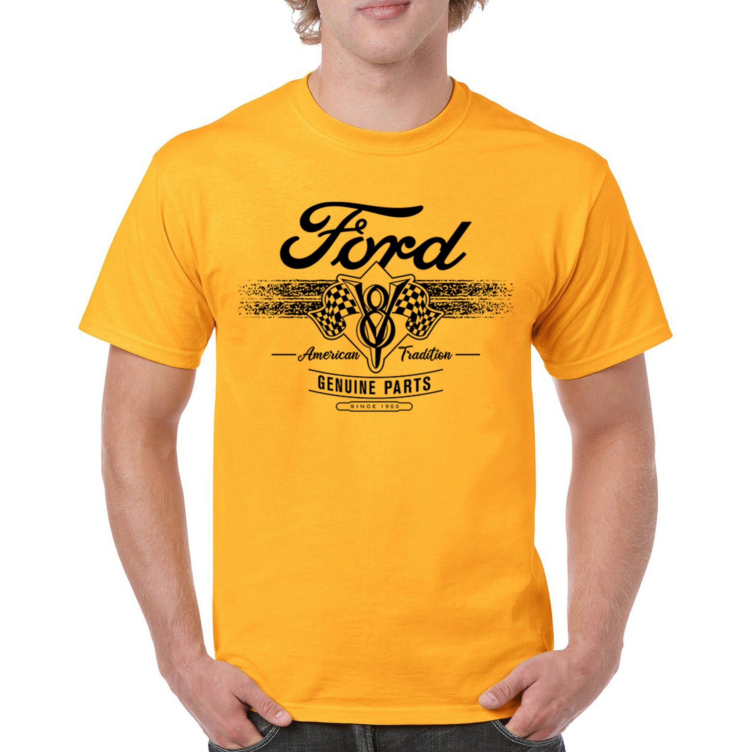 Ford V8 Originalteile T-Shirt American Racing Mustang Performance Herren Tee - Bild 72 von 78