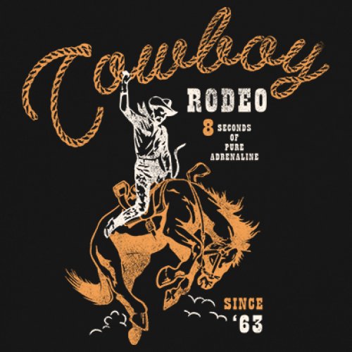 Vintage Cowboy Rodeo Youth T-shirt Bucking Bronco Rider Country Life Kids - Picture 4 of 36
