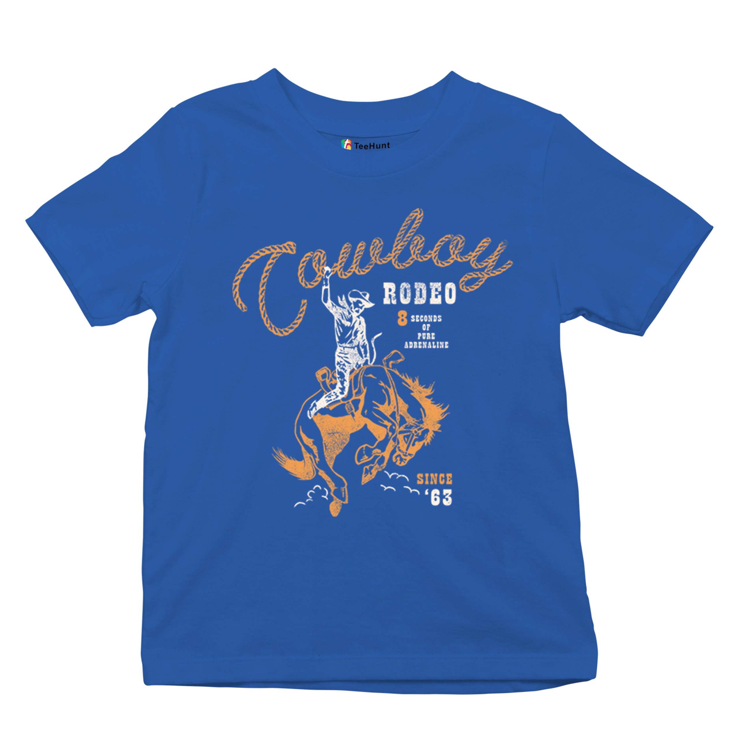 Vintage Cowboy Rodeo Youth T-shirt Bucking Bronco Rider Country Life Kids - Picture 27 of 36