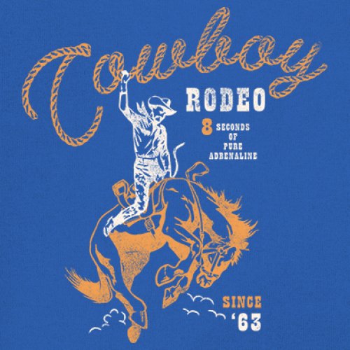 Vintage Cowboy Rodeo Youth T-shirt Bucking Bronco Rider Country Life Kids - Picture 25 of 36