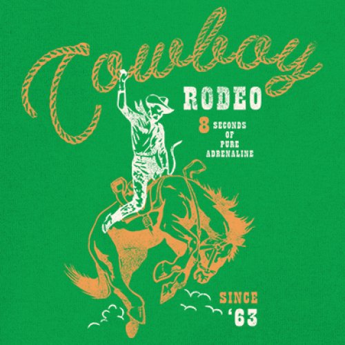 Vintage Cowboy Rodeo Youth T-shirt Bucking Bronco Rider Country Life Kids - Picture 18 of 36