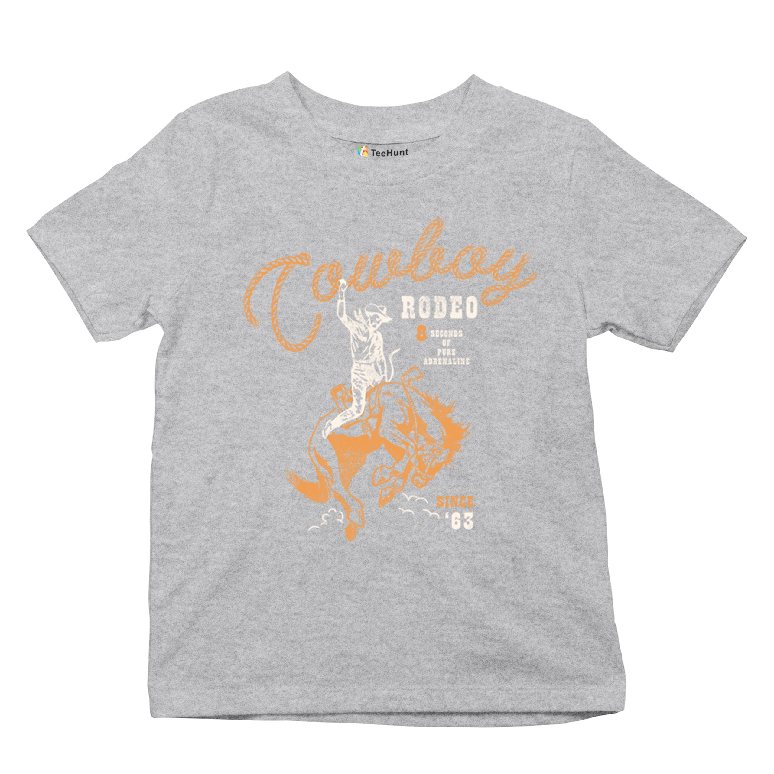 Vintage Cowboy Rodeo Youth T-shirt Bucking Bronco Rider Country Life Kids - Picture 13 of 36