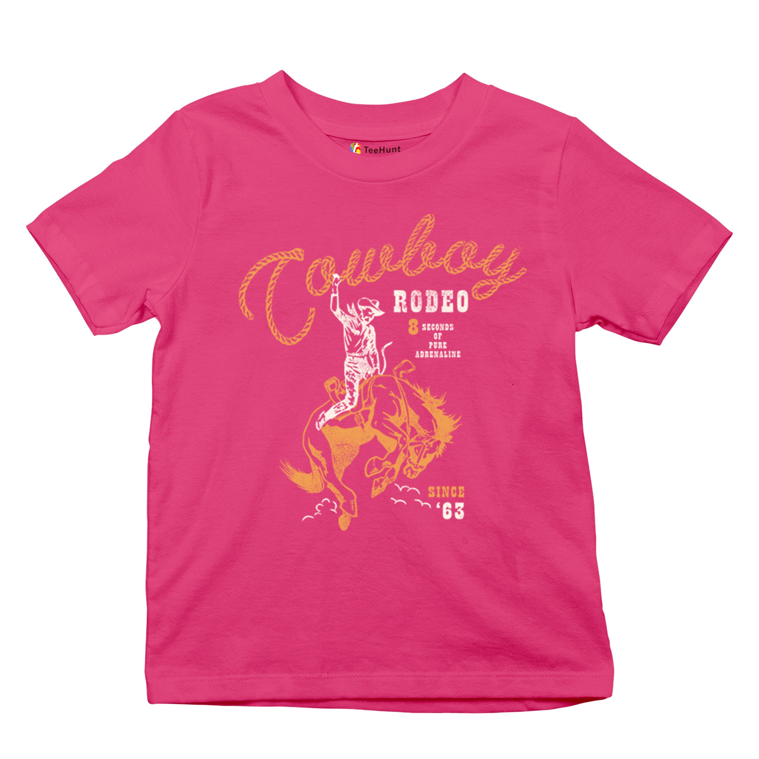 Vintage Cowboy Rodeo Youth T-shirt Bucking Bronco Rider Country Life Kids - Picture 34 of 36