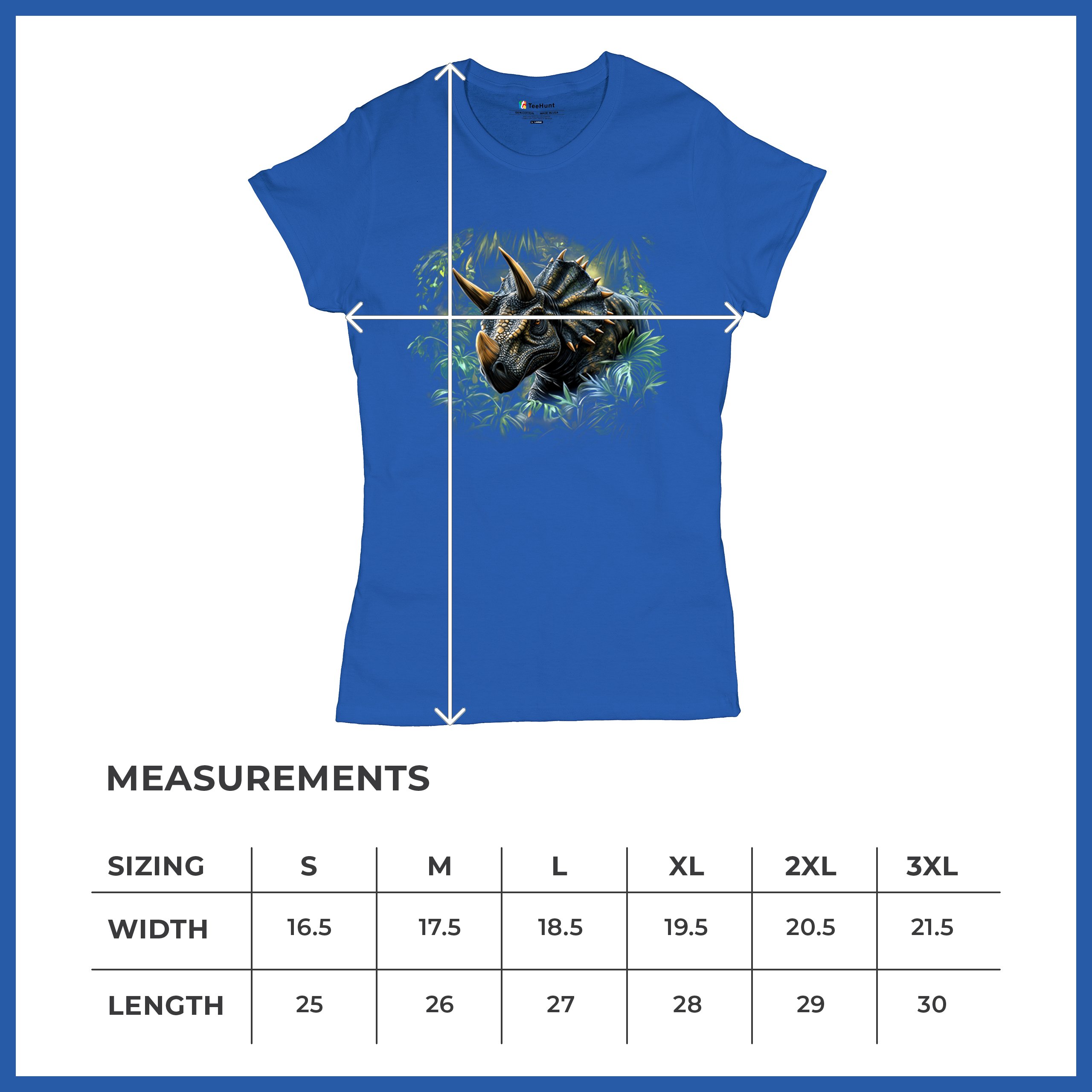 Triceratops Jungle T-Shirt Dinosaur Dino Jurassic Era Prehistoric Women's Tee - Picture 36 of 50