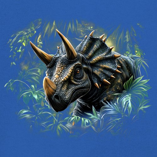 Triceratops Jungle T-Shirt Dinosaur Dino Jurassic Era Prehistoric Women's Tee - Picture 32 of 50