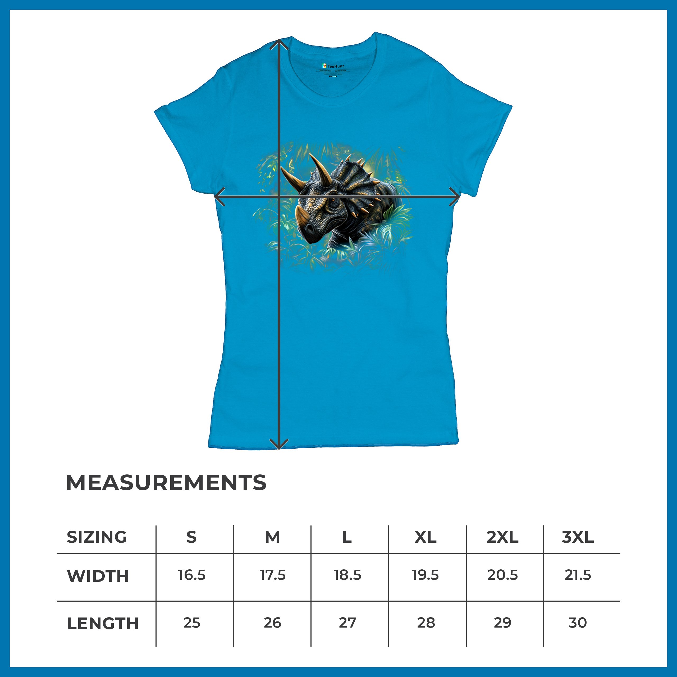 Triceratops Jungle T-Shirt Dinosaur Dino Jurassic Era Prehistoric Women's Tee - Picture 43 of 50