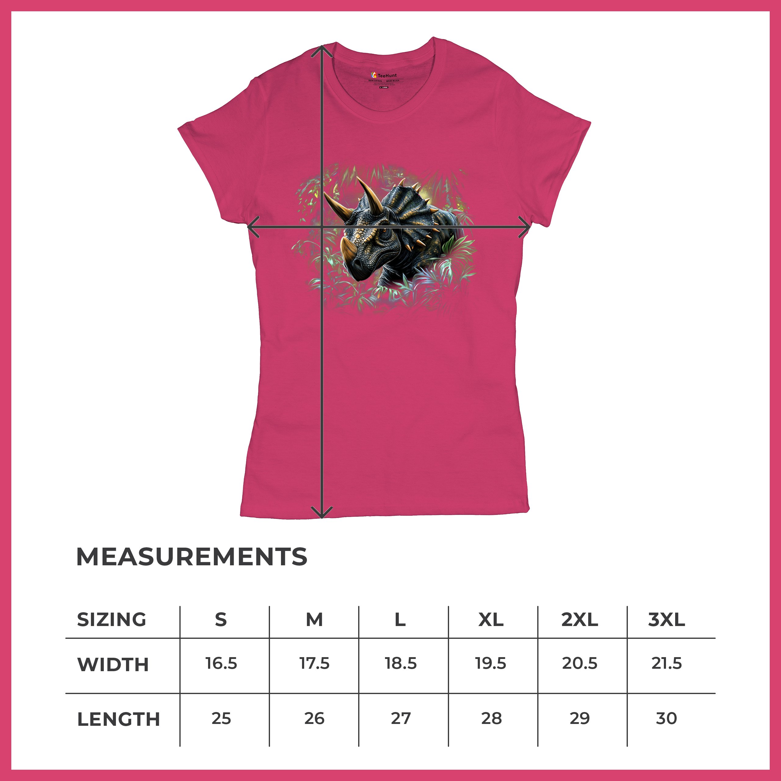 Triceratops Jungle T-Shirt Dinosaur Dino Jurassic Era Prehistoric Women's Tee - Picture 50 of 50