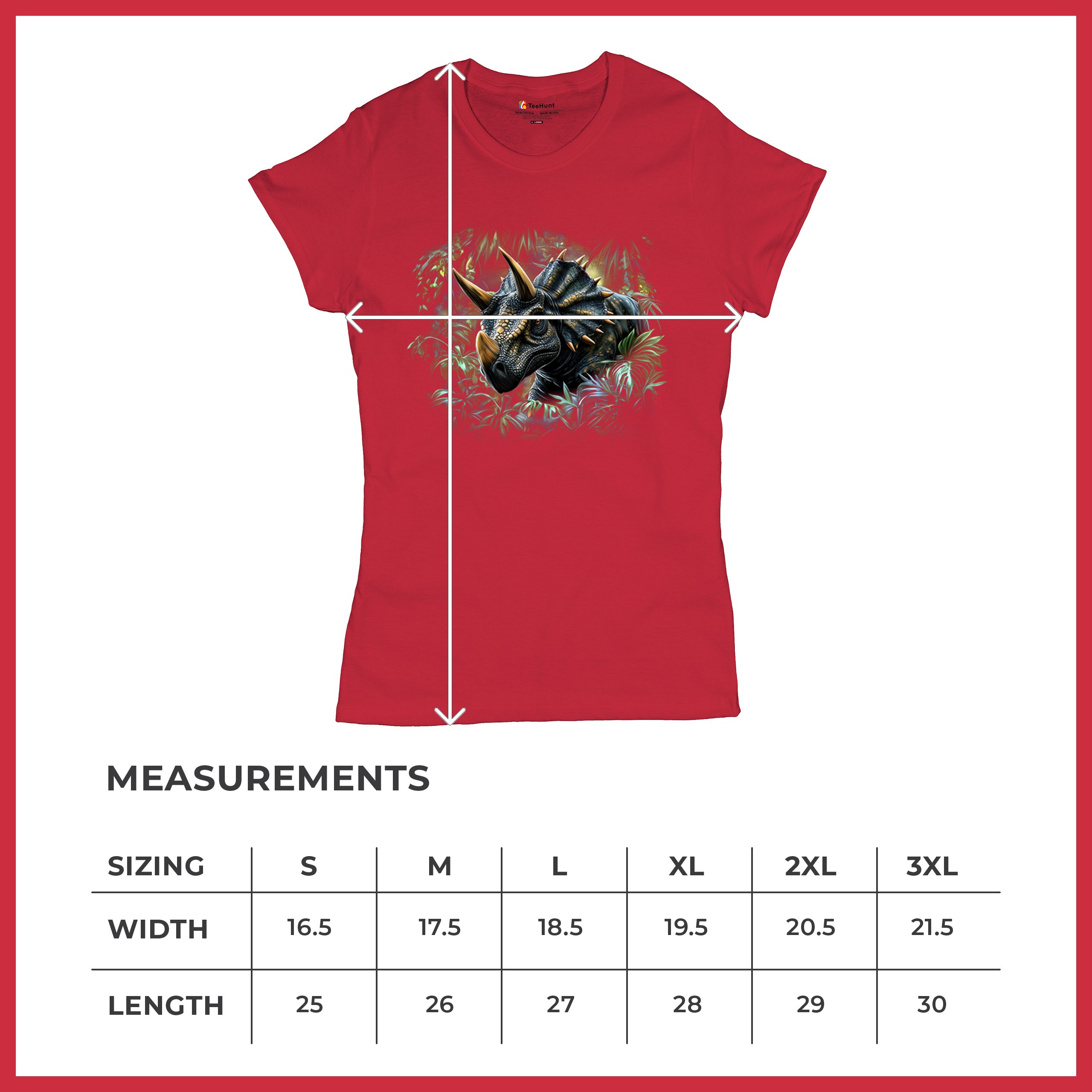 Triceratops Jungle T-Shirt Dinosaur Dino Jurassic Era Prehistoric Women's Tee - Picture 22 of 50