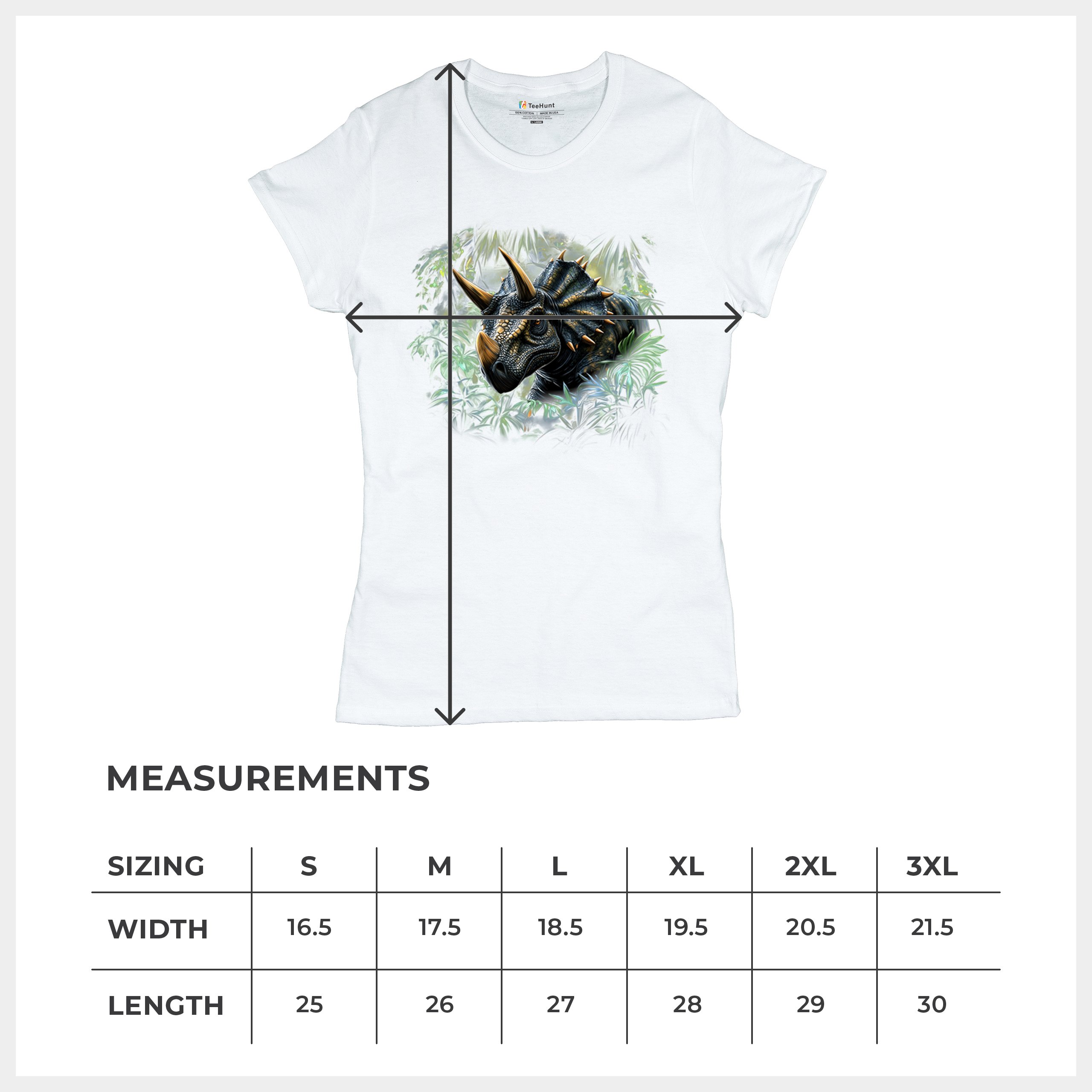 Triceratops Jungle T-Shirt Dinosaur Dino Jurassic Era Prehistoric Women's Tee - Picture 29 of 50