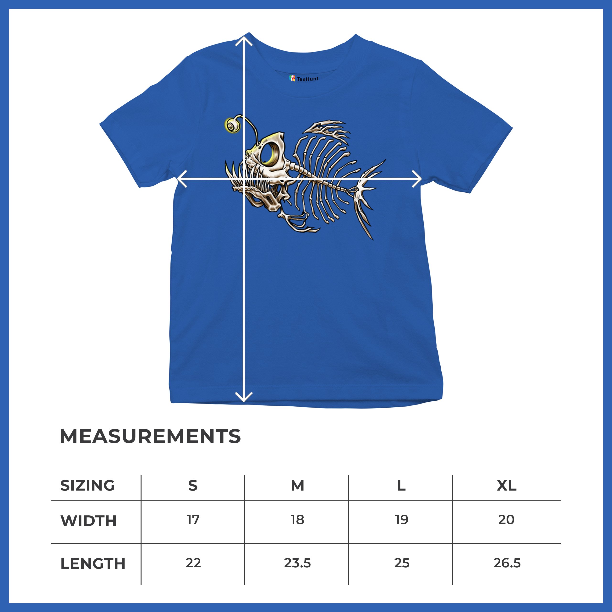 Deep Sea Angler Fish Skeleton Youth T-shirt Fishermen Fishing Lover Gift Kids - Picture 43 of 50