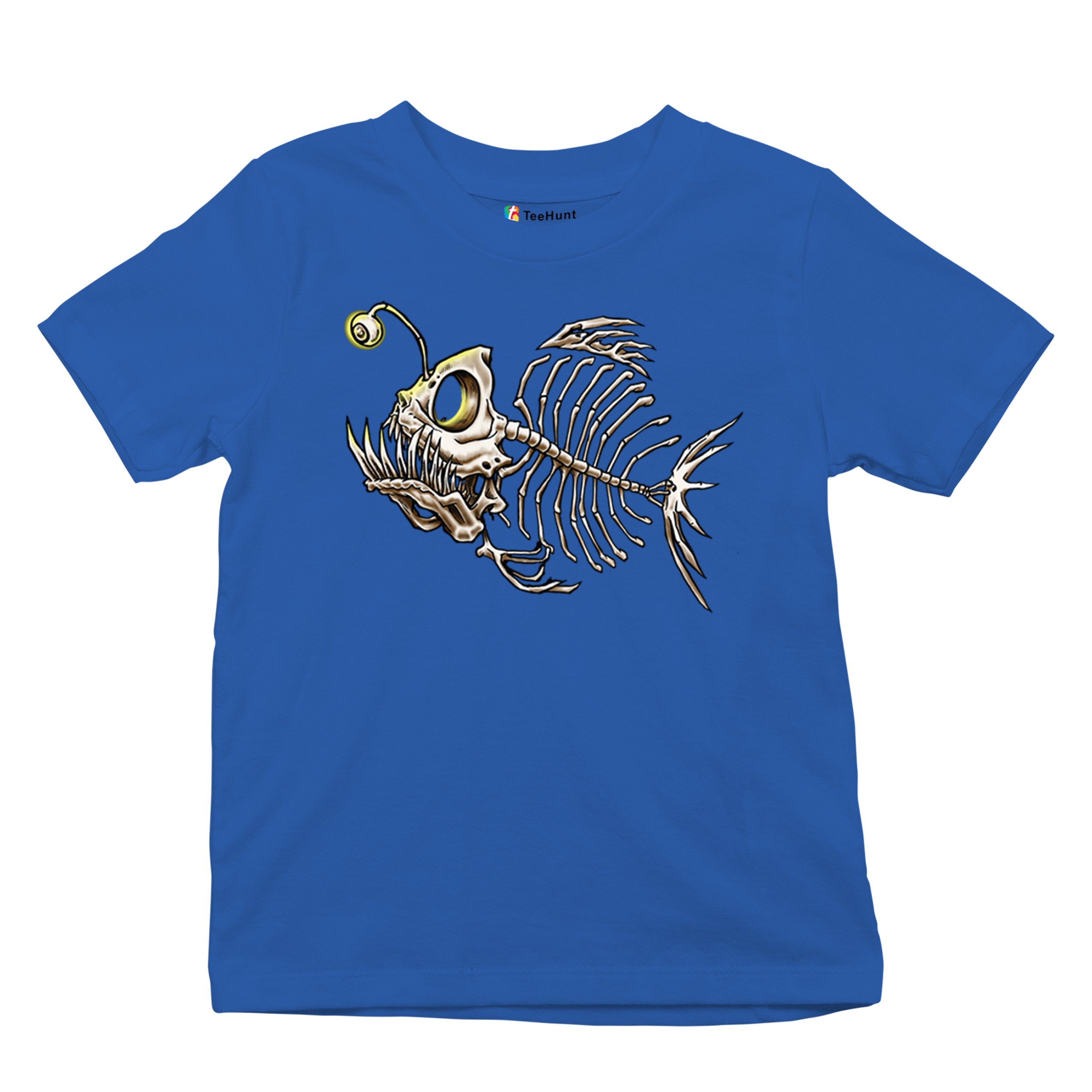 Deep Sea Angler Fish Skeleton Youth T-shirt Fishermen Fishing Lover Gift Kids - Picture 41 of 50