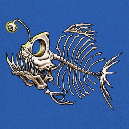 Deep Sea Angler Fish Skeleton Youth T-shirt Fishermen Fishing Lover Gift Kids - Picture 39 of 50