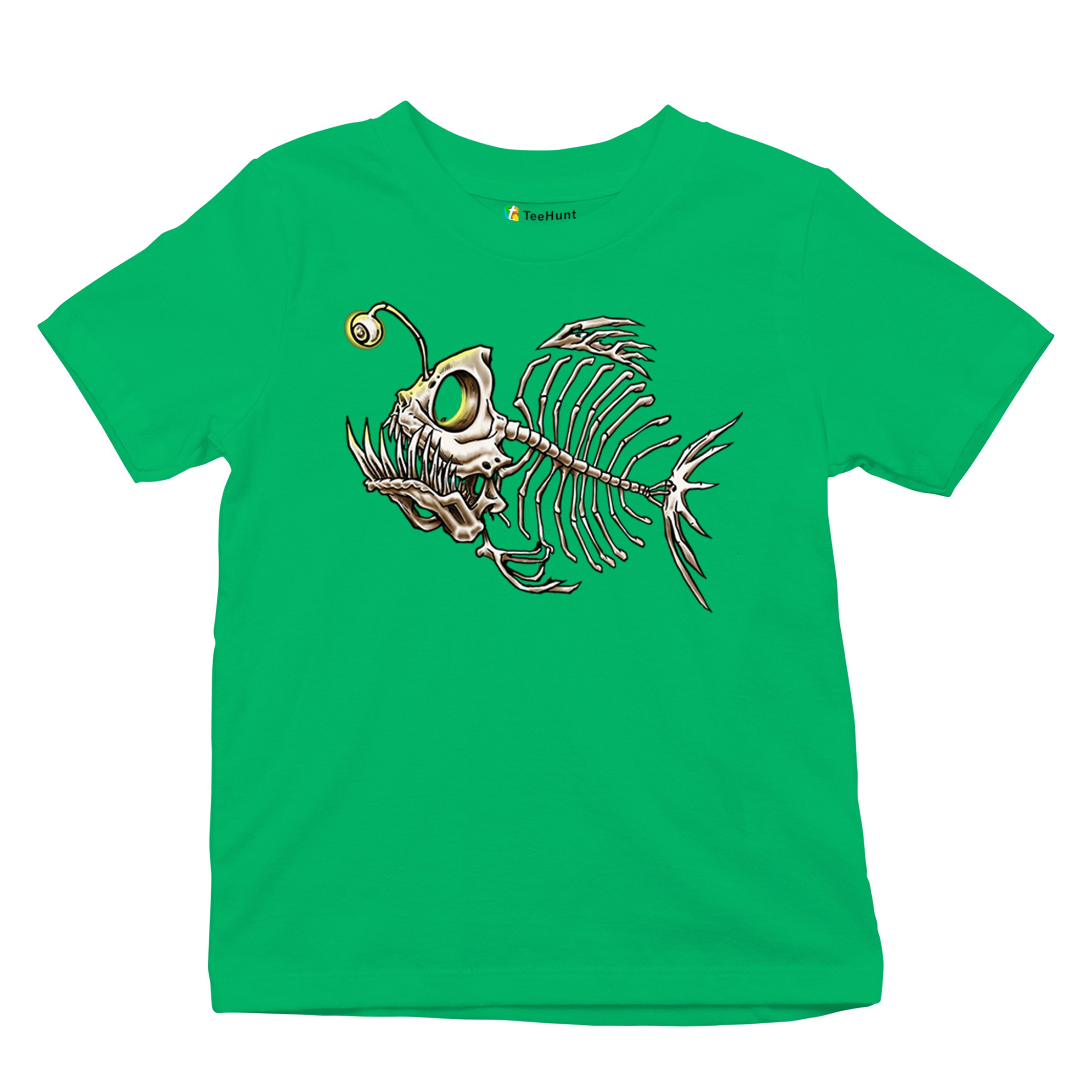 Deep Sea Angler Fish Skeleton Youth T-shirt Fishermen Fishing Lover Gift Kids - Picture 34 of 50