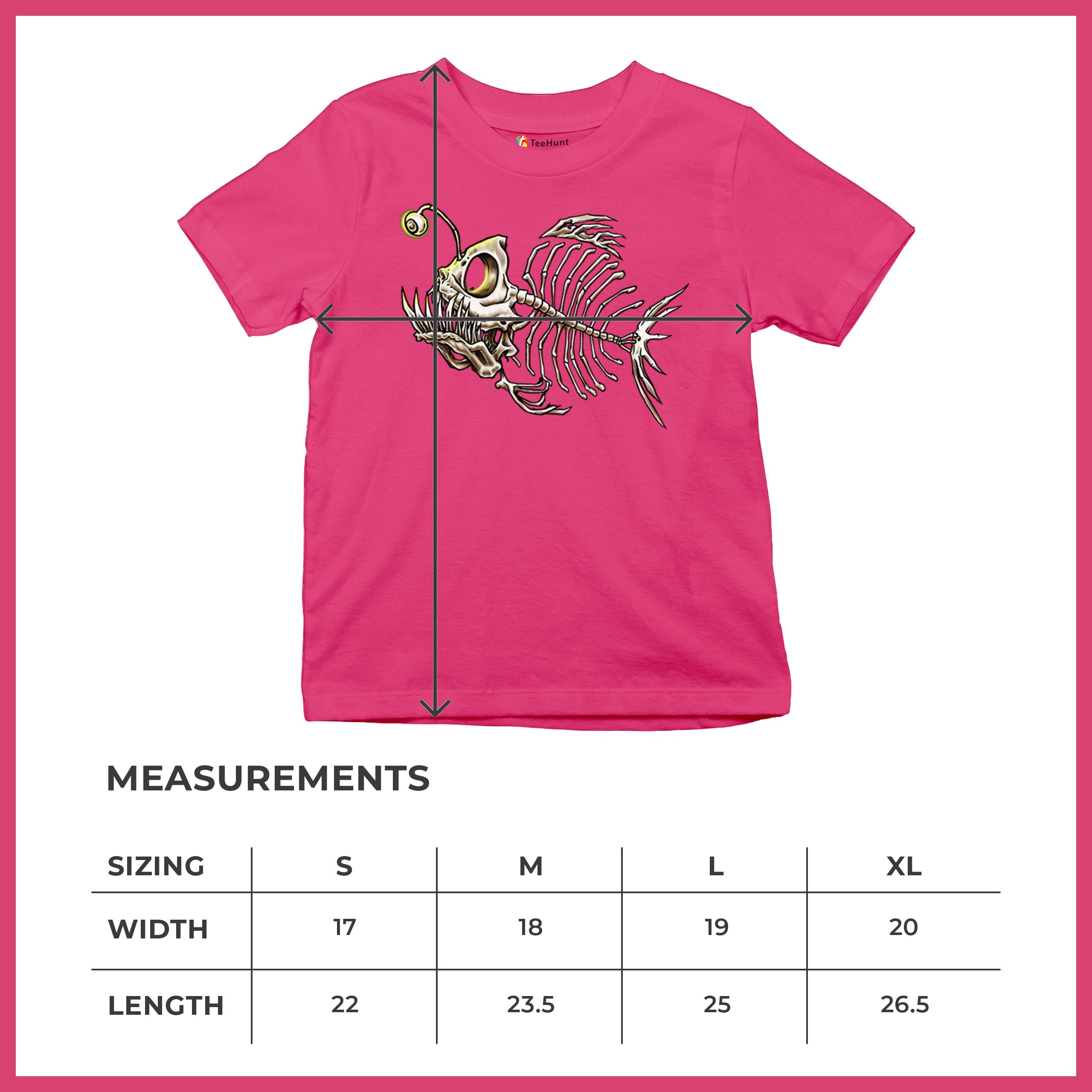 Deep Sea Angler Fish Skeleton Youth T-shirt Fishermen Fishing Lover Gift Kids - Picture 50 of 50