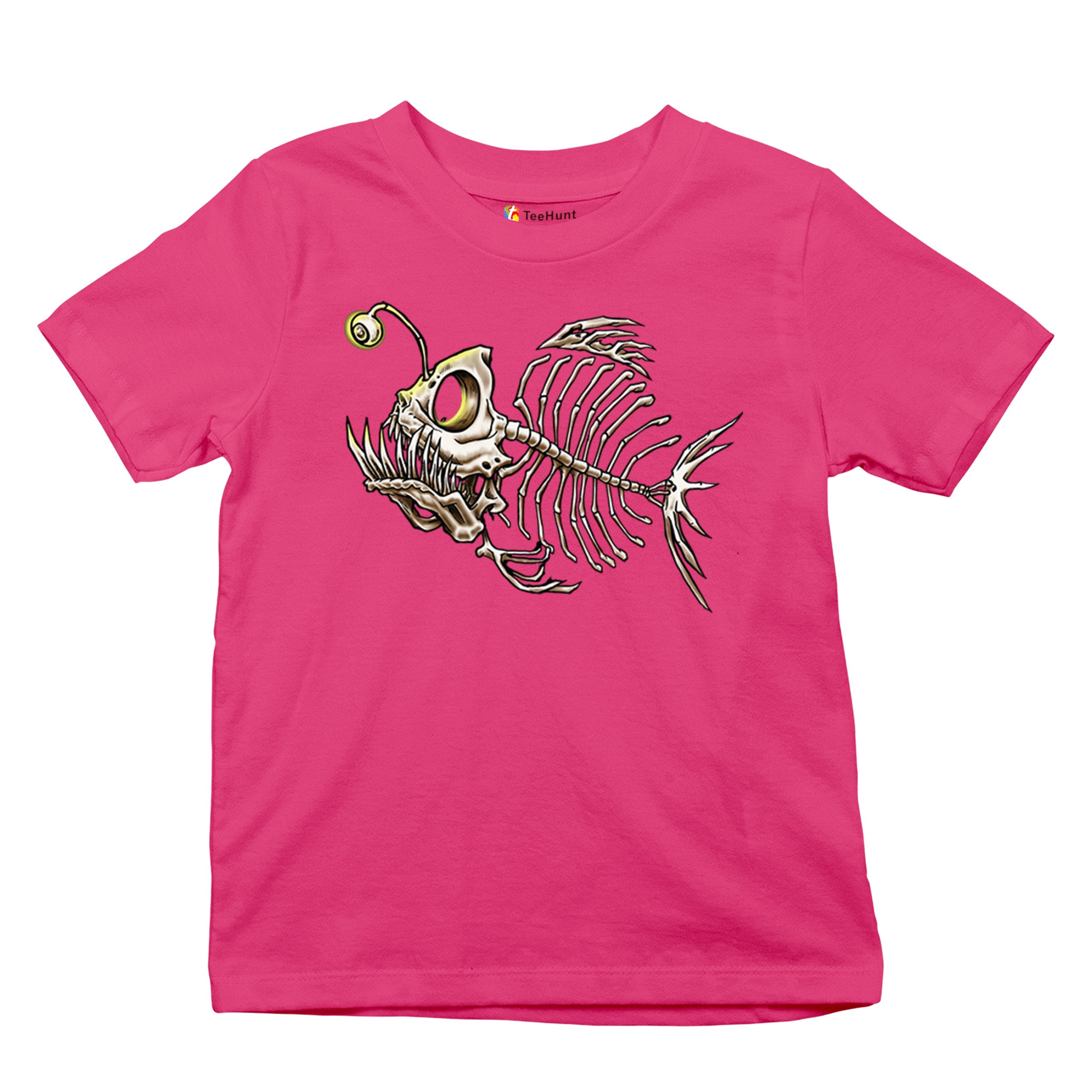 Deep Sea Angler Fish Skeleton Youth T-shirt Fishermen Fishing Lover Gift Kids - Picture 48 of 50