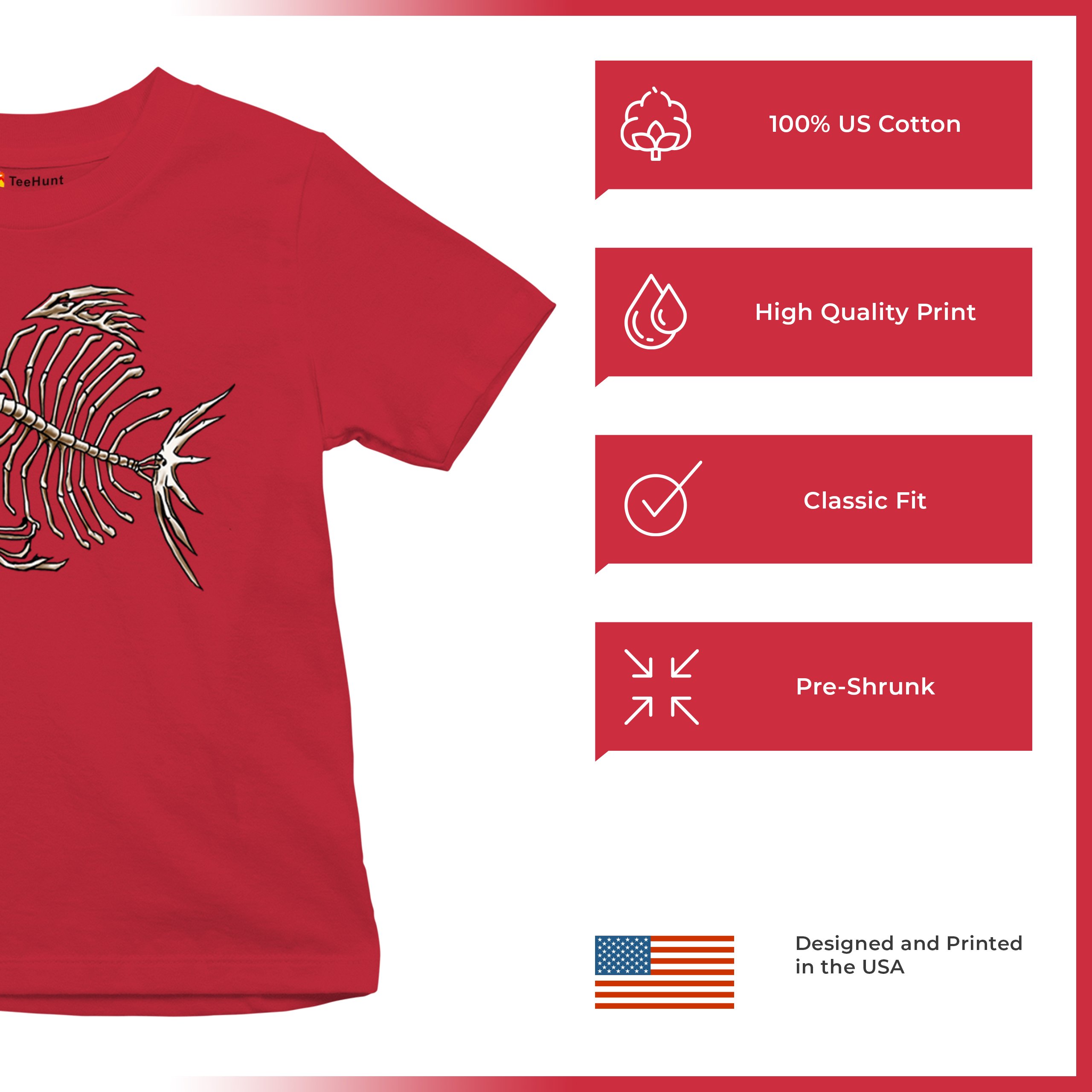 Deep Sea Angler Fish Skeleton Youth T-shirt Fishermen Fishing Lover Gift Kids - Picture 21 of 50