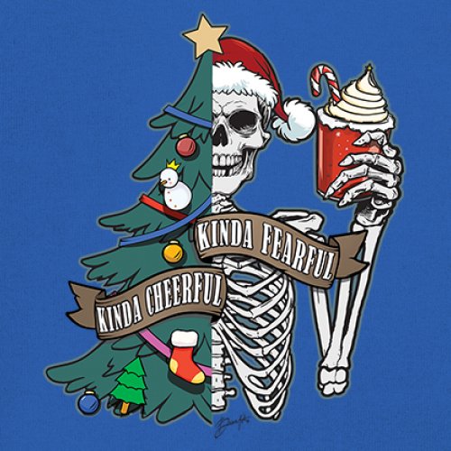 Kinda Cheerful Kind of Fearful Youth T-shirt Christmas Santa Dead Inside Kids - Picture 39 of 50