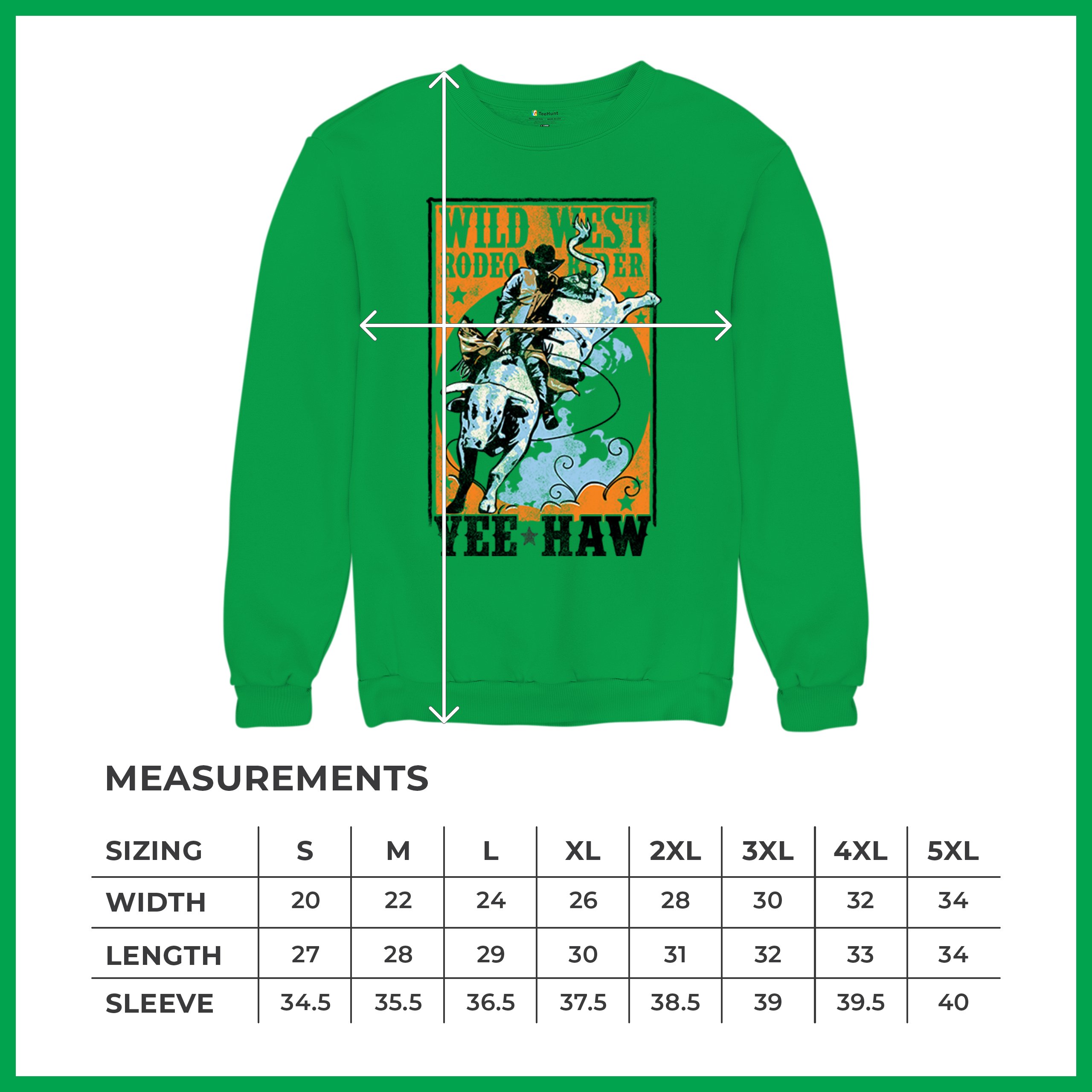 Wild West Rodeo Rider Sweatshirt Bull Riding Cowboy Ranch Country Crewneck - Picture 36 of 43