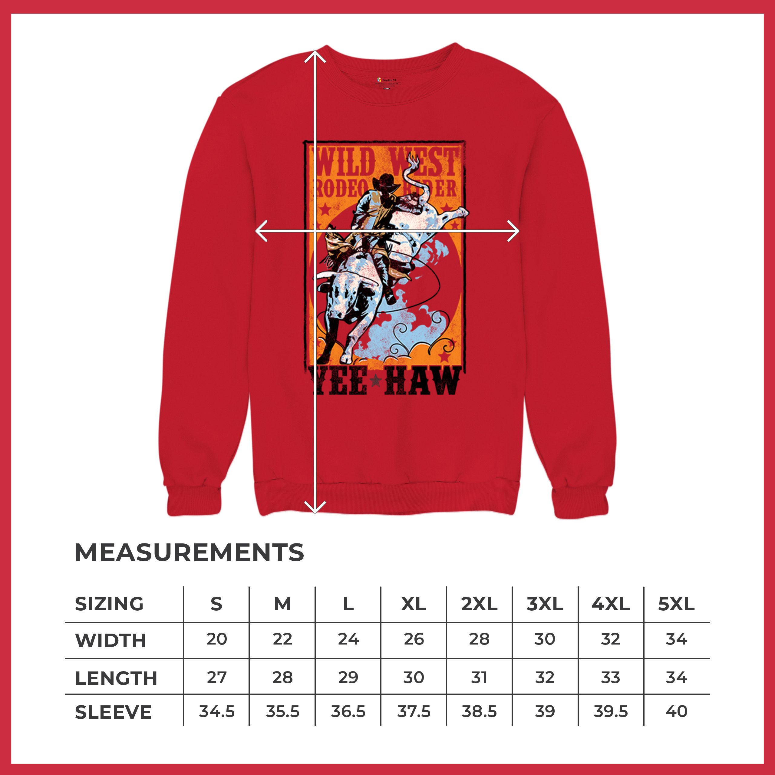 Wild West Rodeo Rider Sweatshirt Bull Riding Cowboy Ranch Country Crewneck - Picture 15 of 43