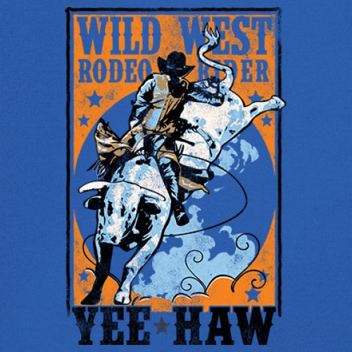 Wild West Rodeo Rider Youth T-shirt Bull Riding Cowboy Ranch Country Kids - Picture 32 of 43