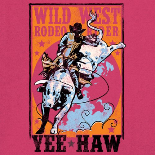 Wild West Rodeo Rider Youth T-shirt Bull Riding Cowboy Ranch Country Kids - Picture 39 of 43