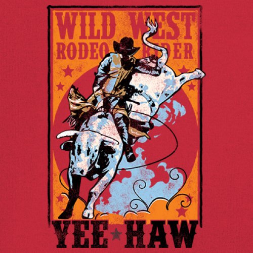 Wild West Rodeo Rider Youth T-shirt Bull Riding Cowboy Ranch Country Kids - Picture 11 of 43