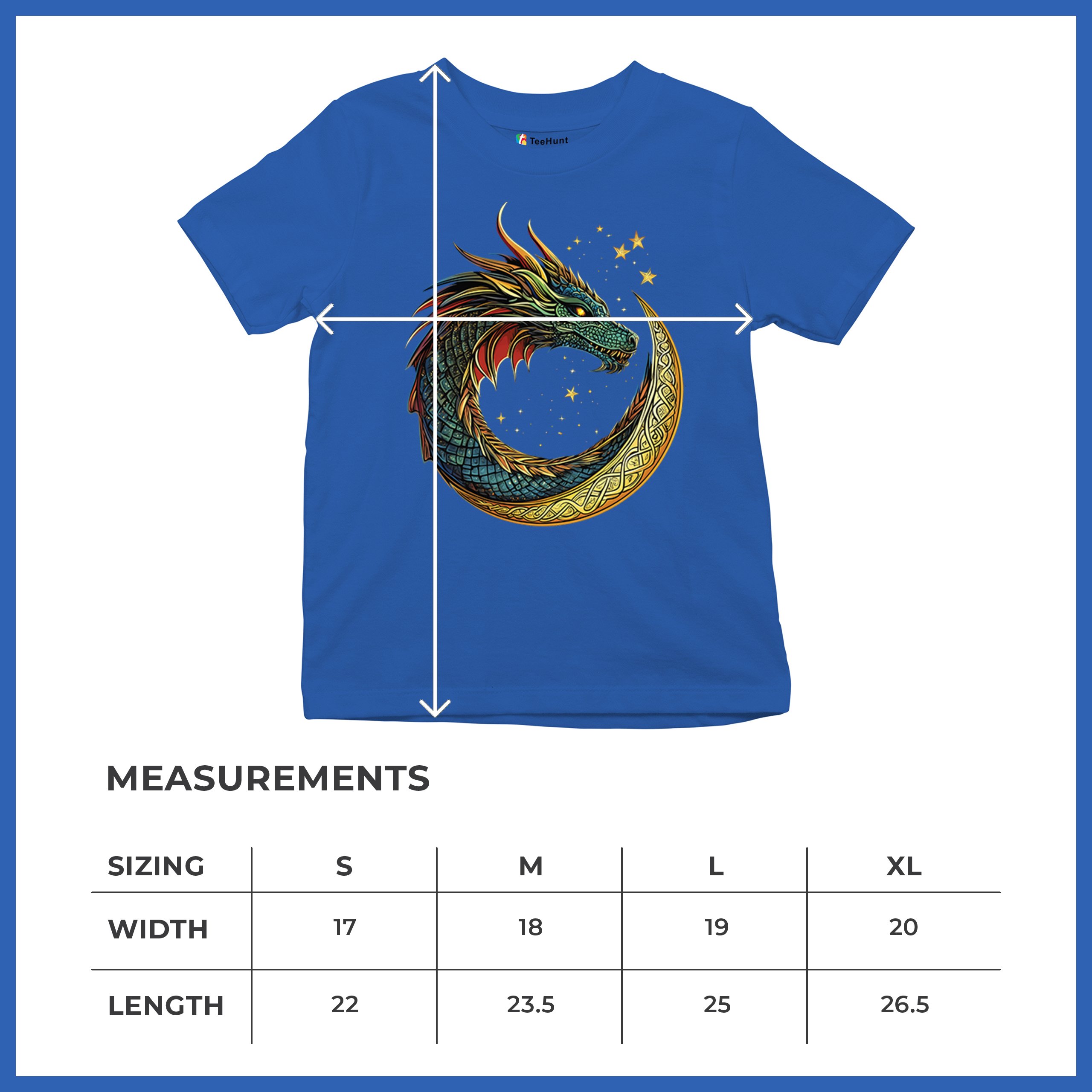 Celtic Moon Dragon Youth T-shirt Mystical Serpent Spiritual Fantasy Fire Kids - Picture 43 of 50