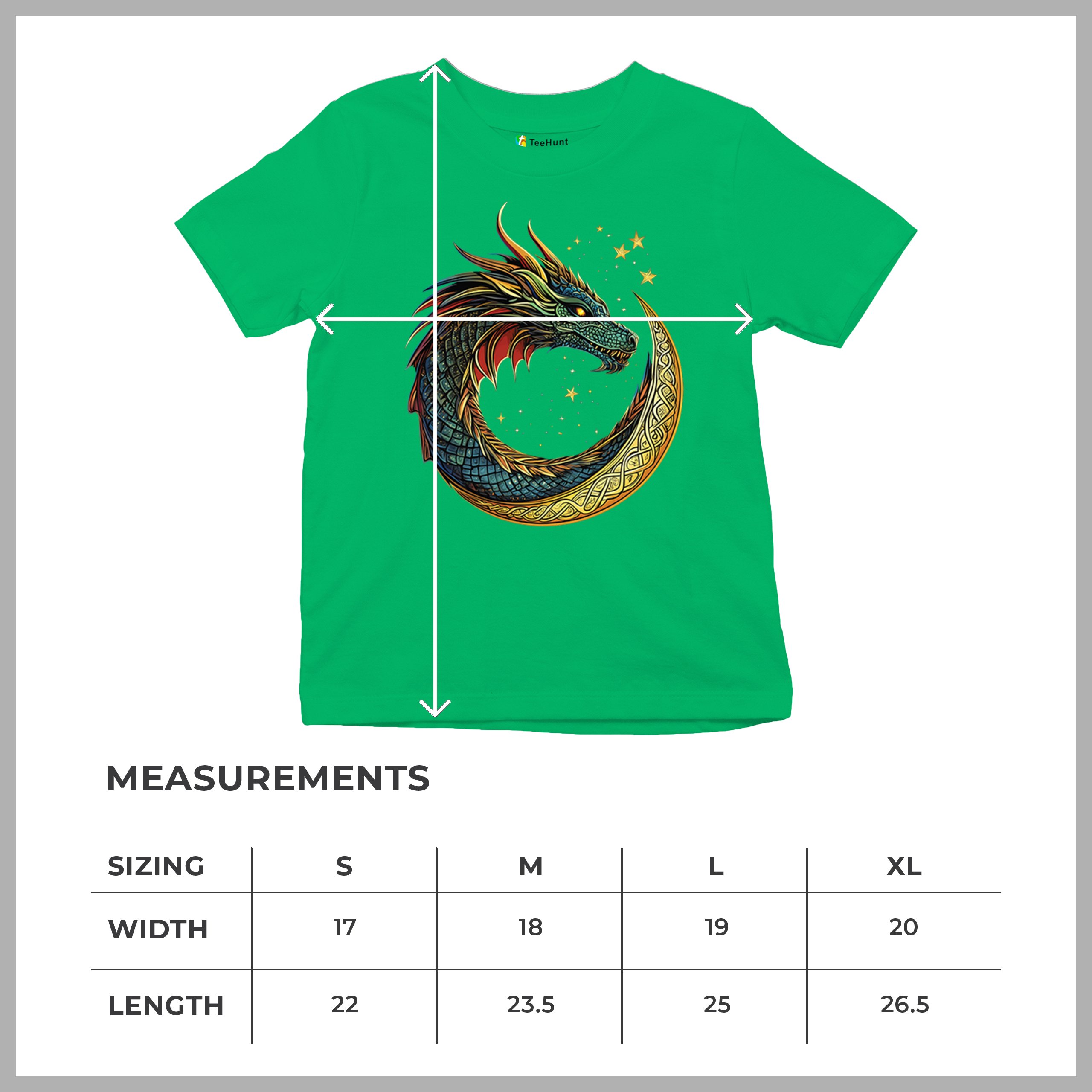 Celtic Moon Dragon Youth T-shirt Mystical Serpent Spiritual Fantasy Fire Kids - Picture 36 of 50