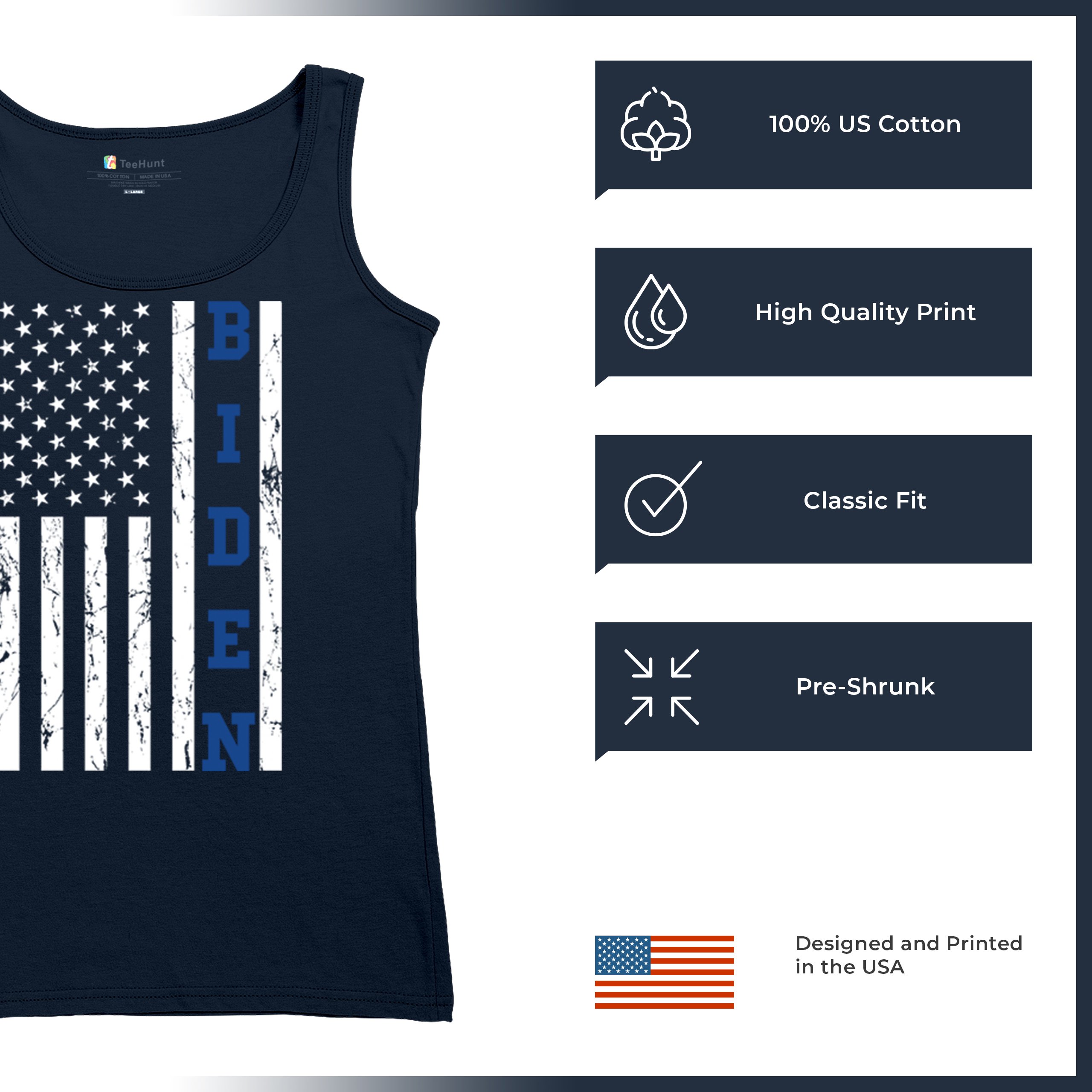 Joe Biden Flag 2024 Women's Tank Top Democrats President Political - Picture 21 of 29