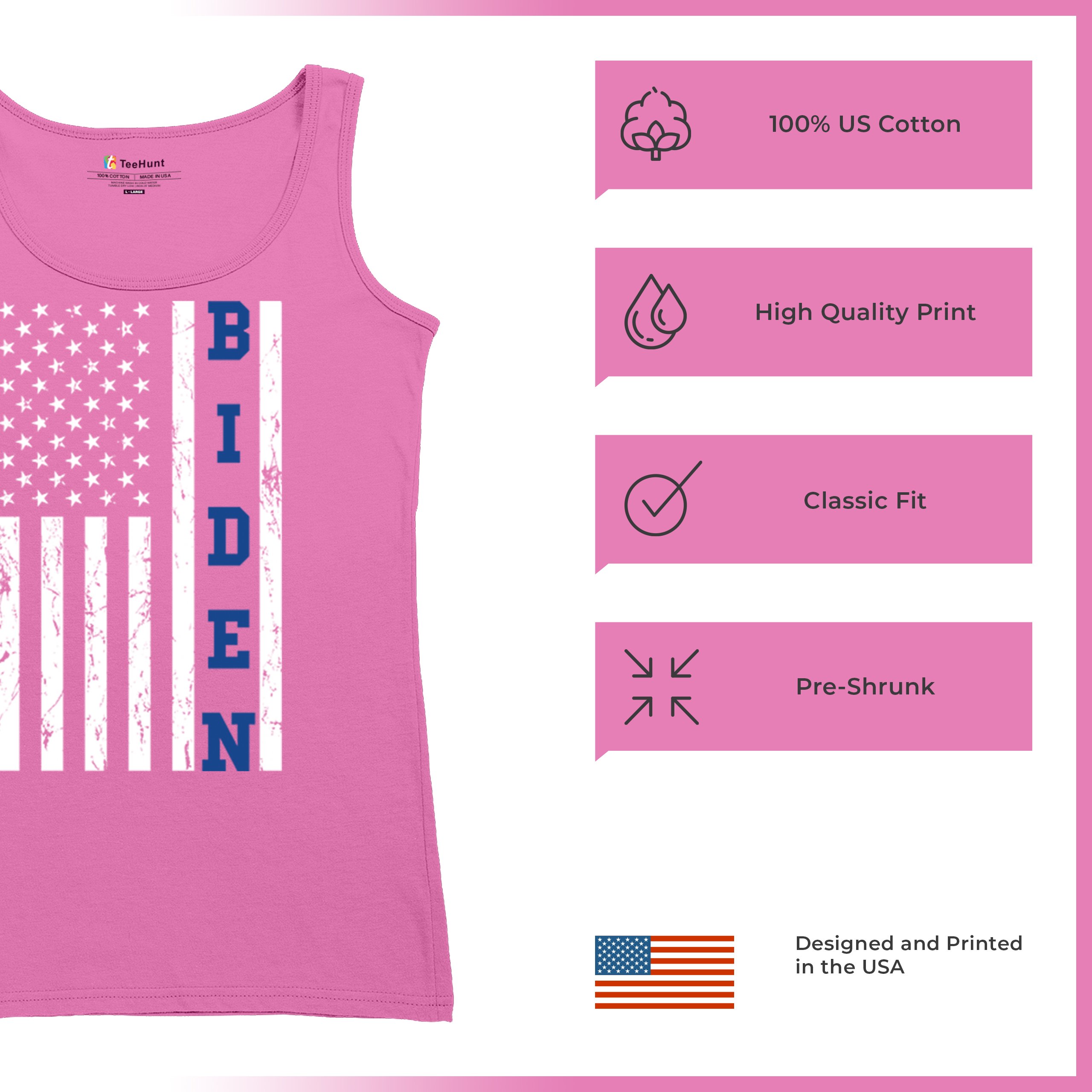 Joe Biden Flag 2024 Women's Tank Top Democrats President Political - Picture 28 of 29