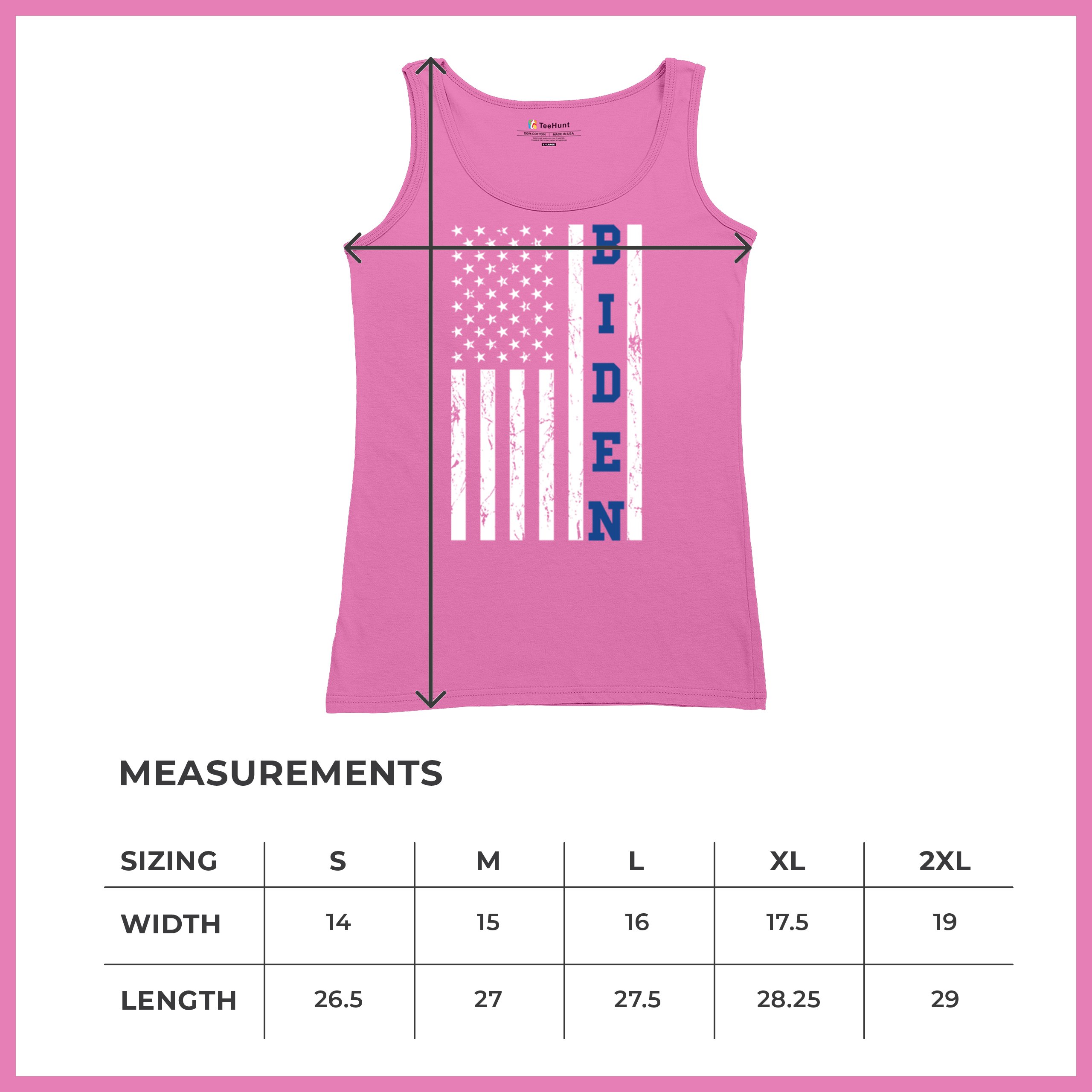 Joe Biden Flag 2024 Women's Tank Top Democrats President Political - Picture 29 of 29